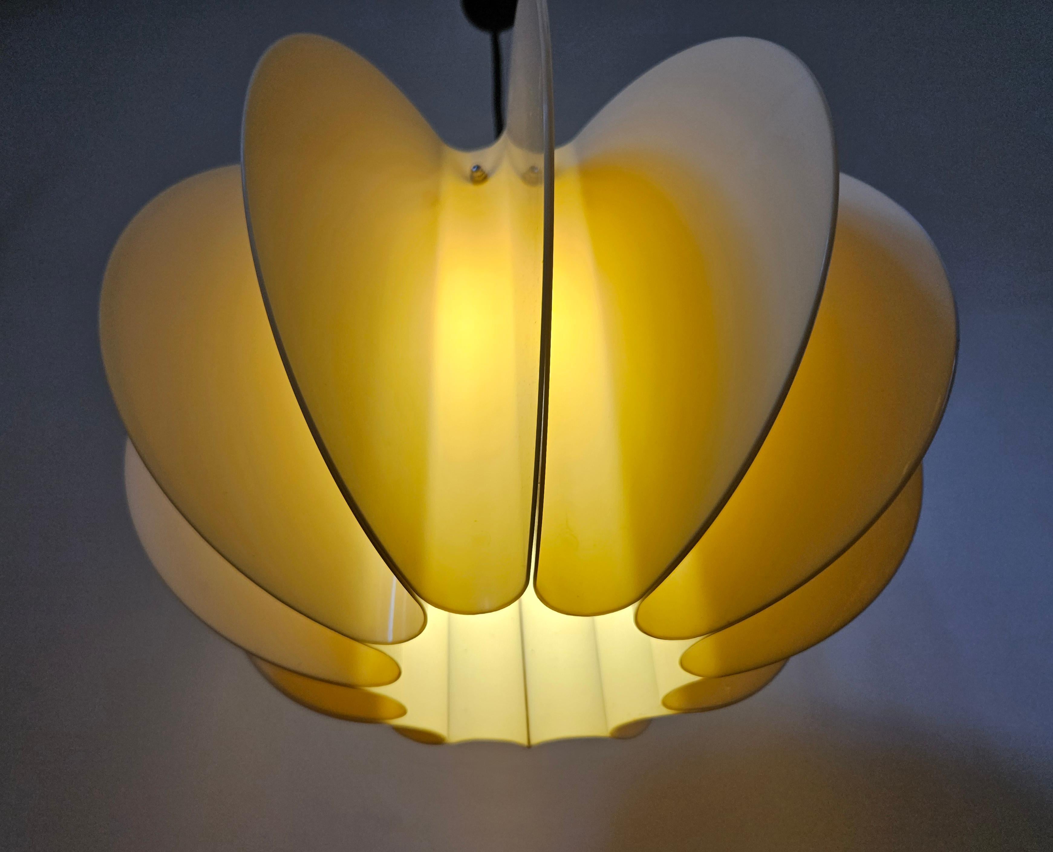 Midcentury Rare Large Pendant Pumpkin Desing, Italy, 1970s For Sale 2