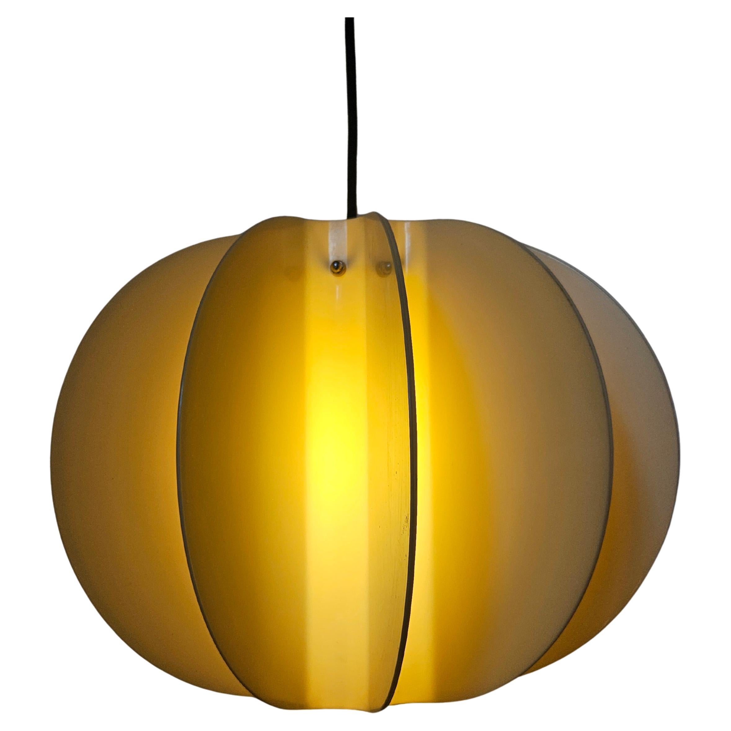 Midcentury Rare Large Pendant Pumpkin Desing, Italy, 1970s For Sale