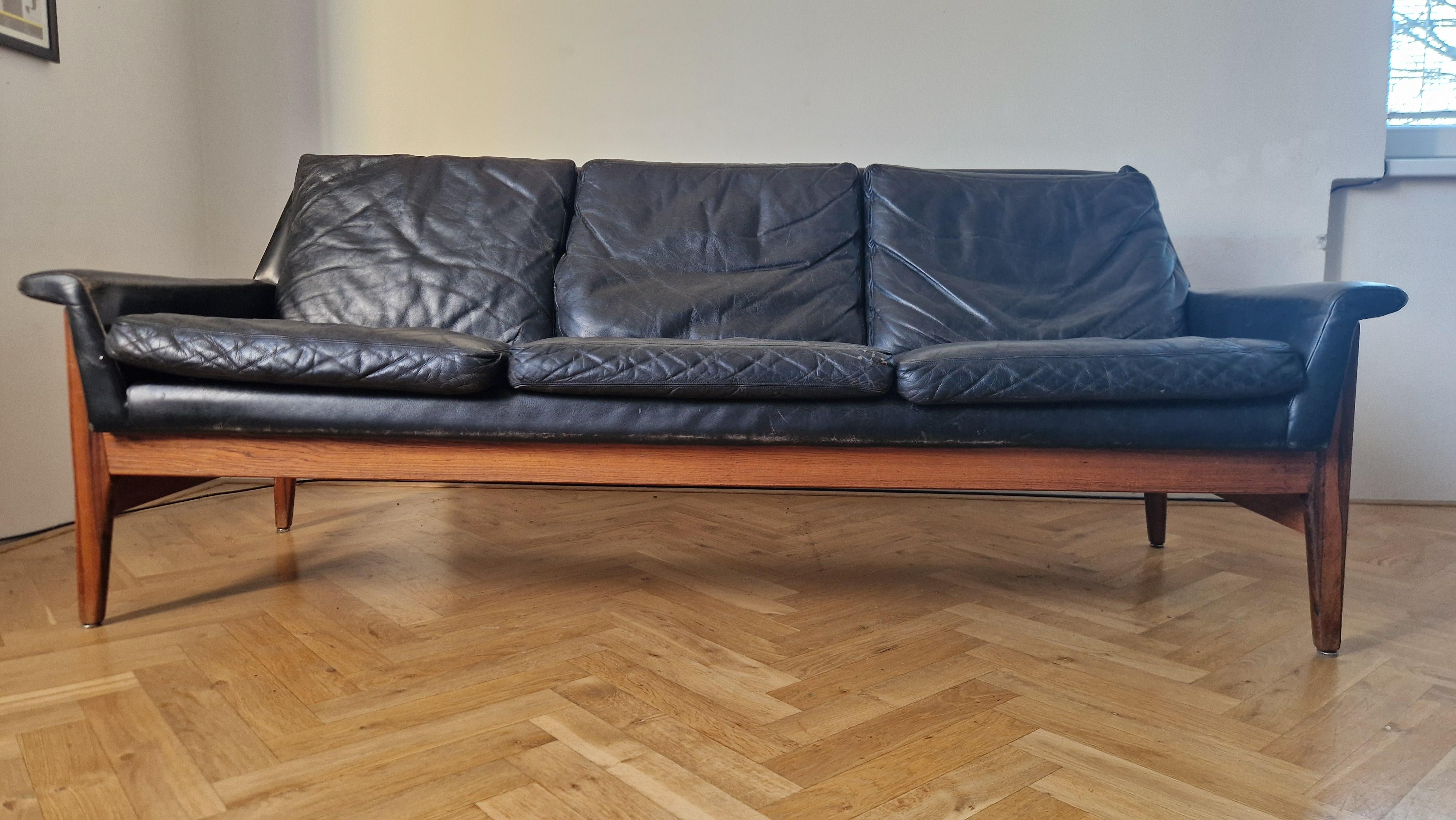 Seltenes Leder-Sofa aus der Mitte des Jahrhunderts Bovenkamp, Niederlande, 1960er Jahre im Angebot 6