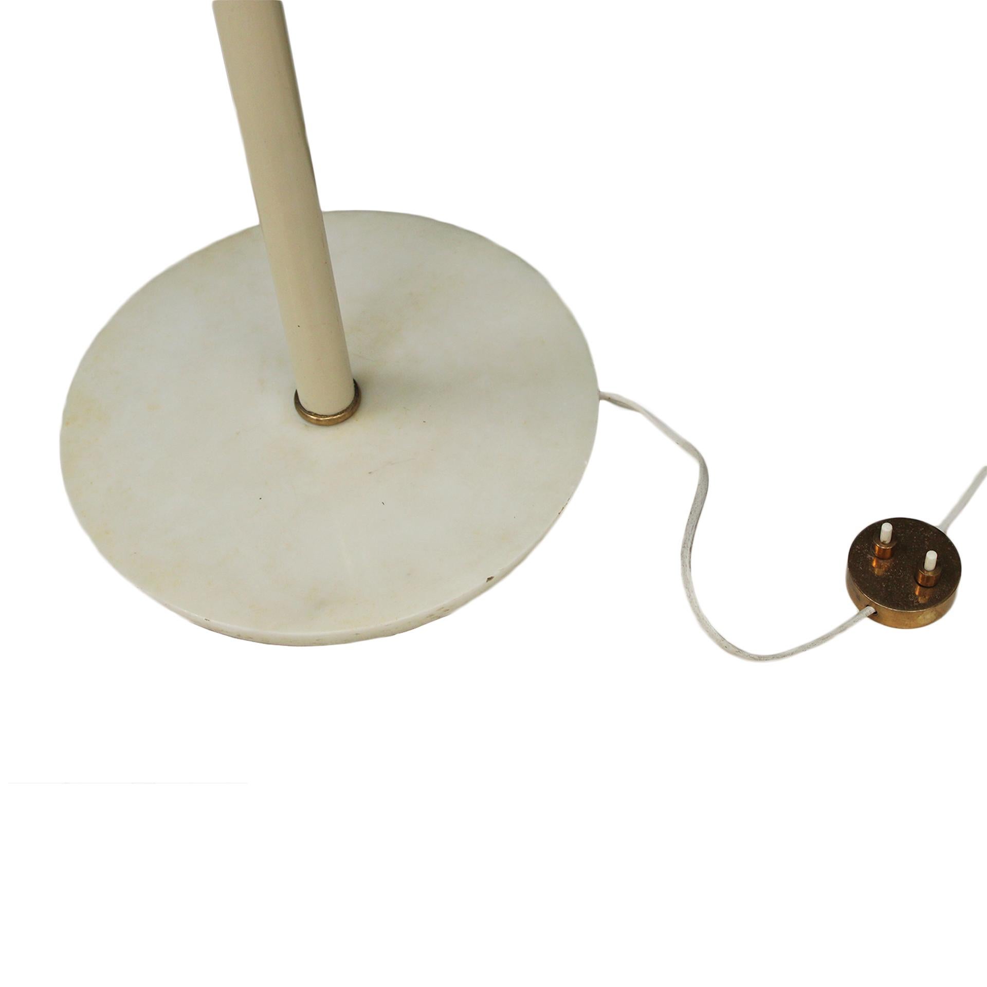 Mid-20th Century Mid-century Modern Polifemo White Italian Floor Lamp By Angelo Lelli, 1950 For Sale
