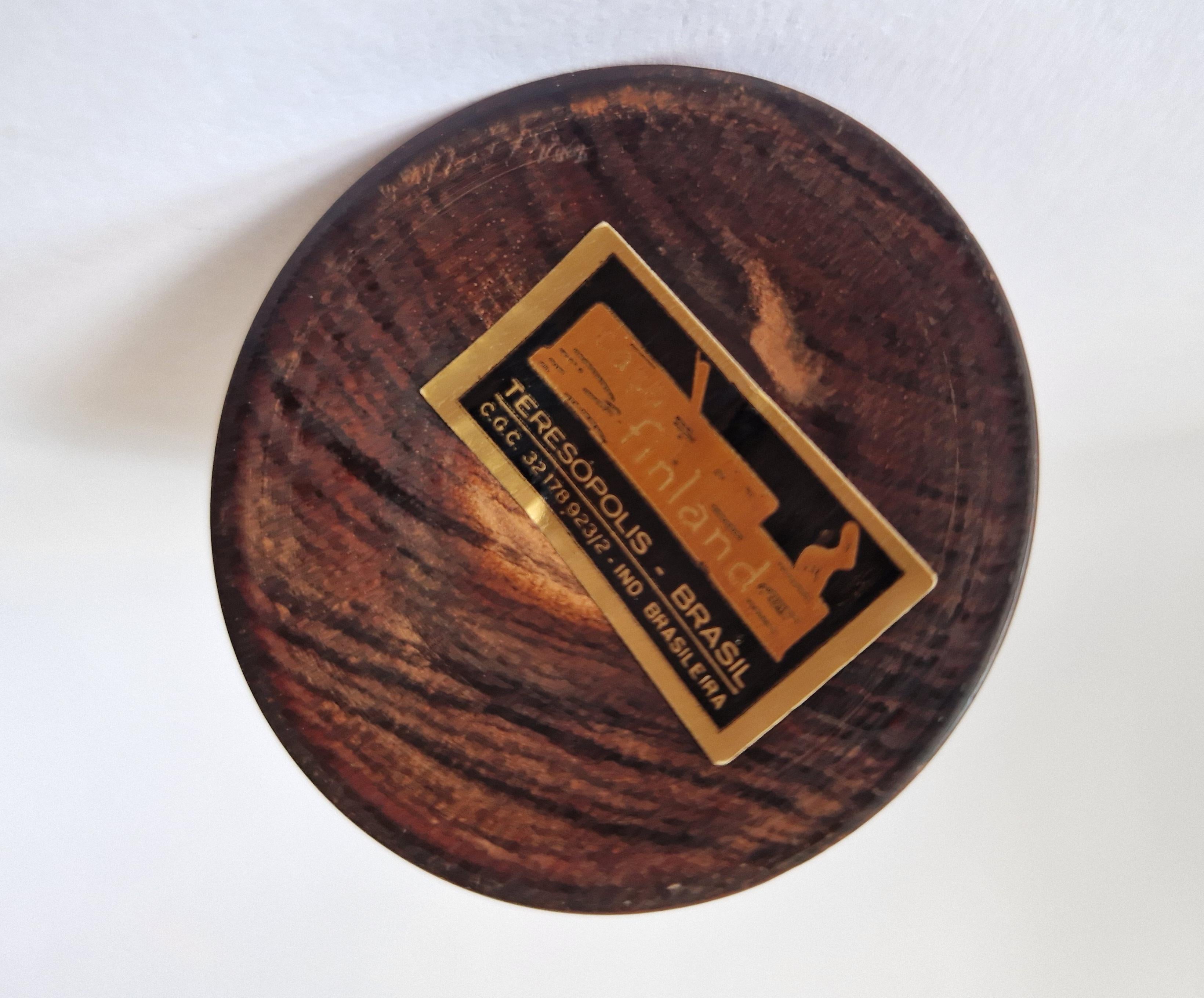 Midcentury Rare Rosewood Candleholder Casa Finland, Brazil, 1970s For Sale 5