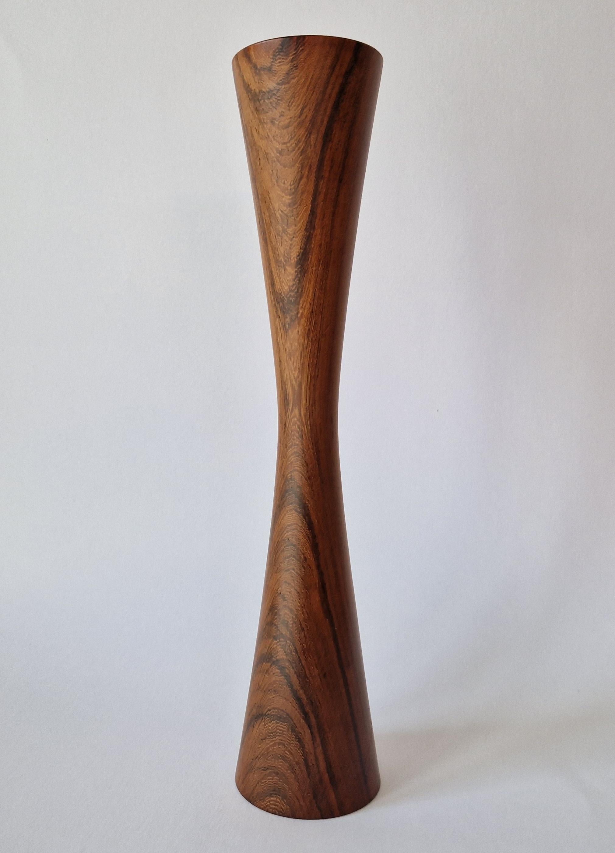 Brazilian Midcentury Rare Rosewood Candleholder Casa Finland, Brazil, 1970s For Sale
