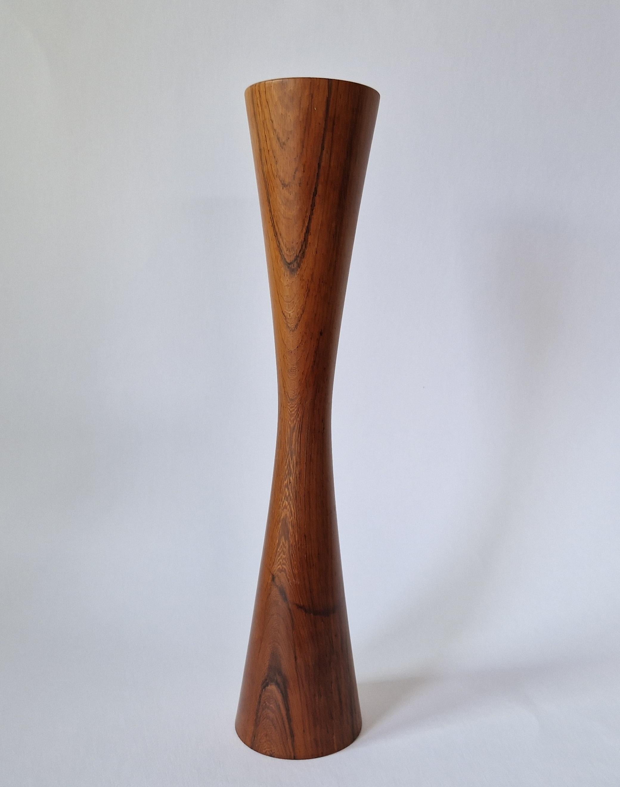 Midcentury Rare Rosewood Candleholder Casa Finland, Brazil, 1970s In Good Condition For Sale In Praha, CZ