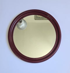 Midcentury Rare Round Wall Mirror SYLA, France, 1970s