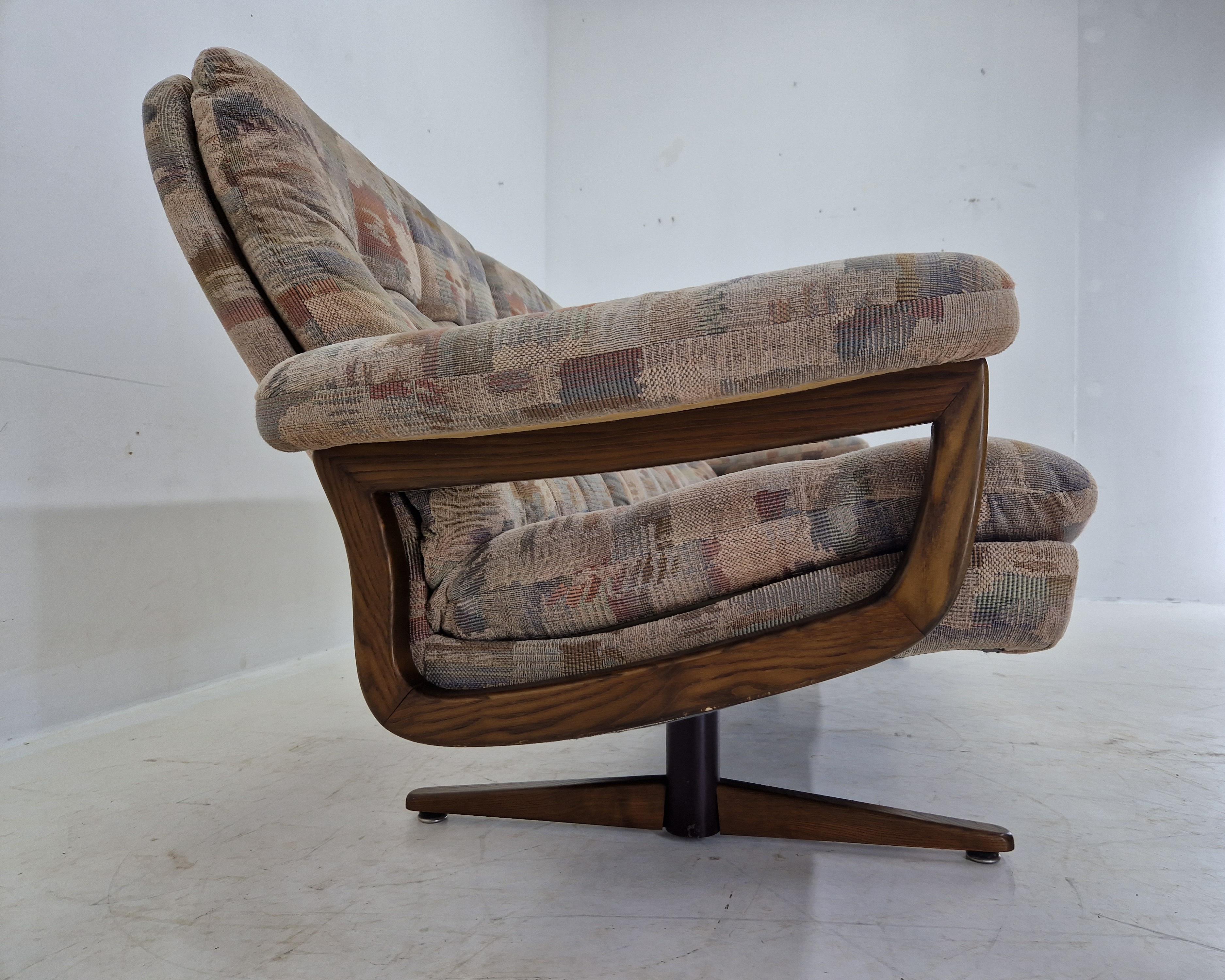 Seltenes skandinavisches Sofa aus der Jahrhundertmitte, Dänemark, 1970er Jahre im Angebot 5