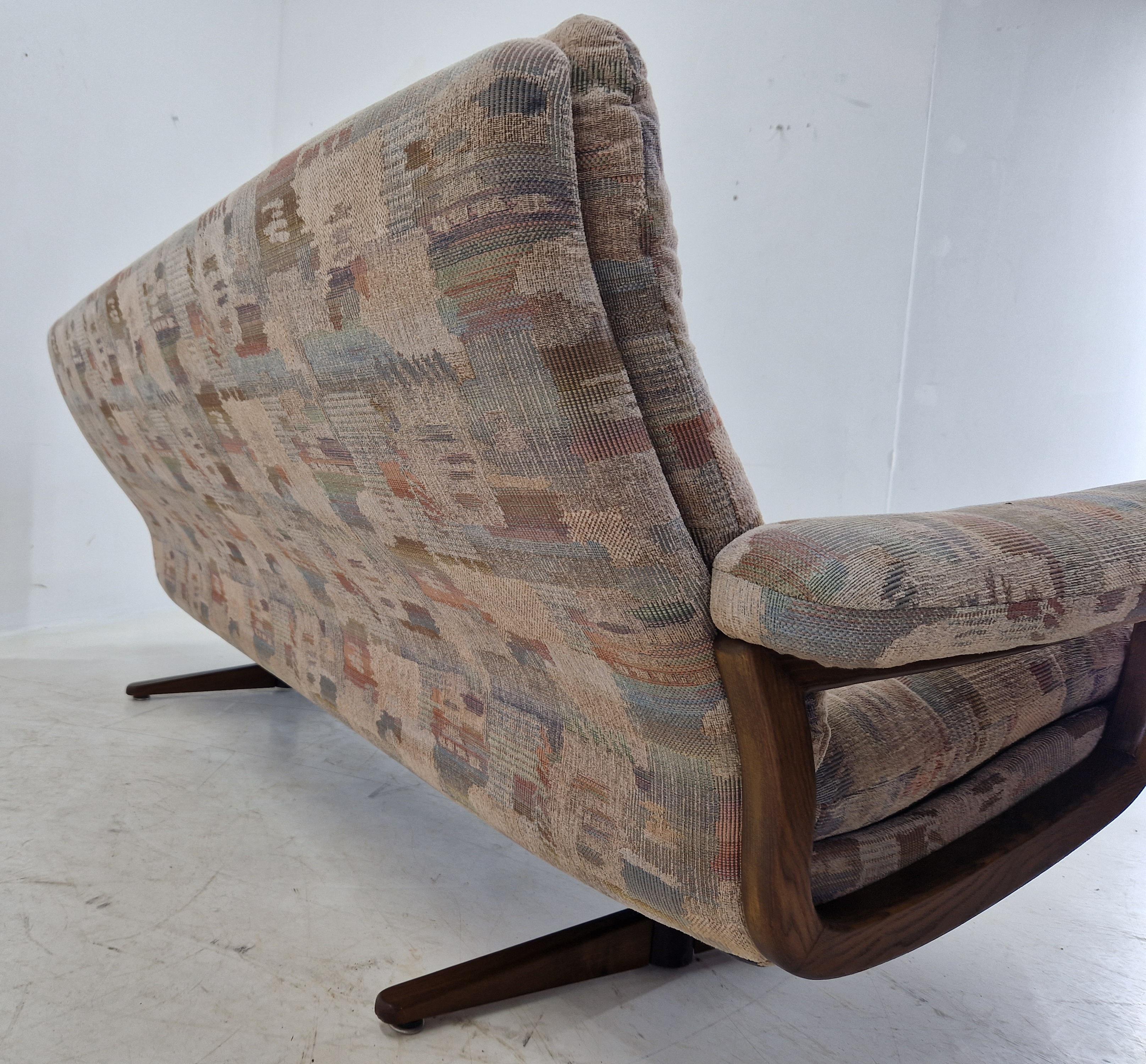 Midcentury Rare Scandinavian Sofa, Denmark, 1970s For Sale 6