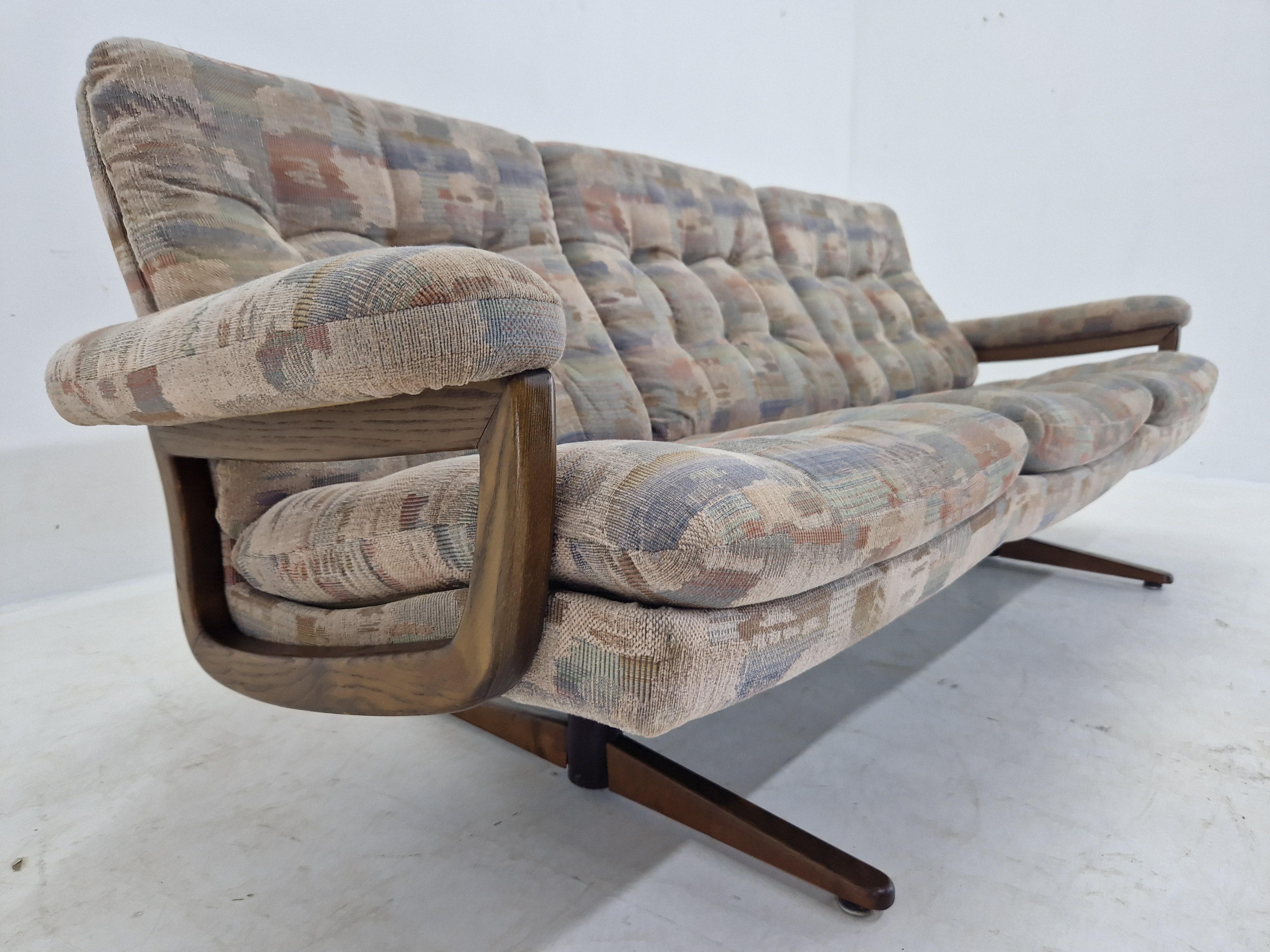 Midcentury Rare Scandinavian Sofa, Denmark, 1970s For Sale 2