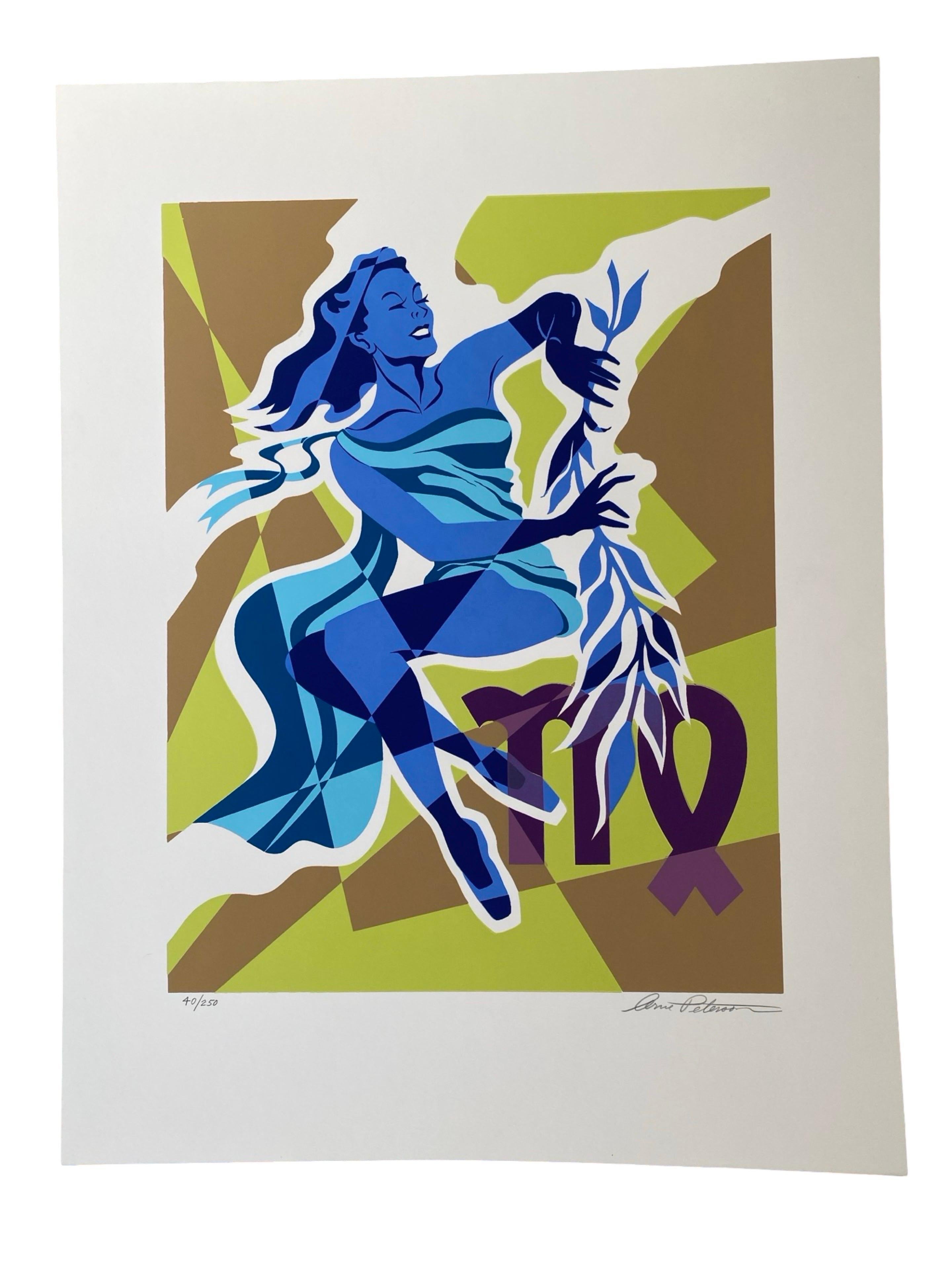 Seltener Satz moderner Kunstzeichen des Zodiac S/N Siebdrucke aus der Mitte des Jahrhunderts (Handgefertigt) im Angebot