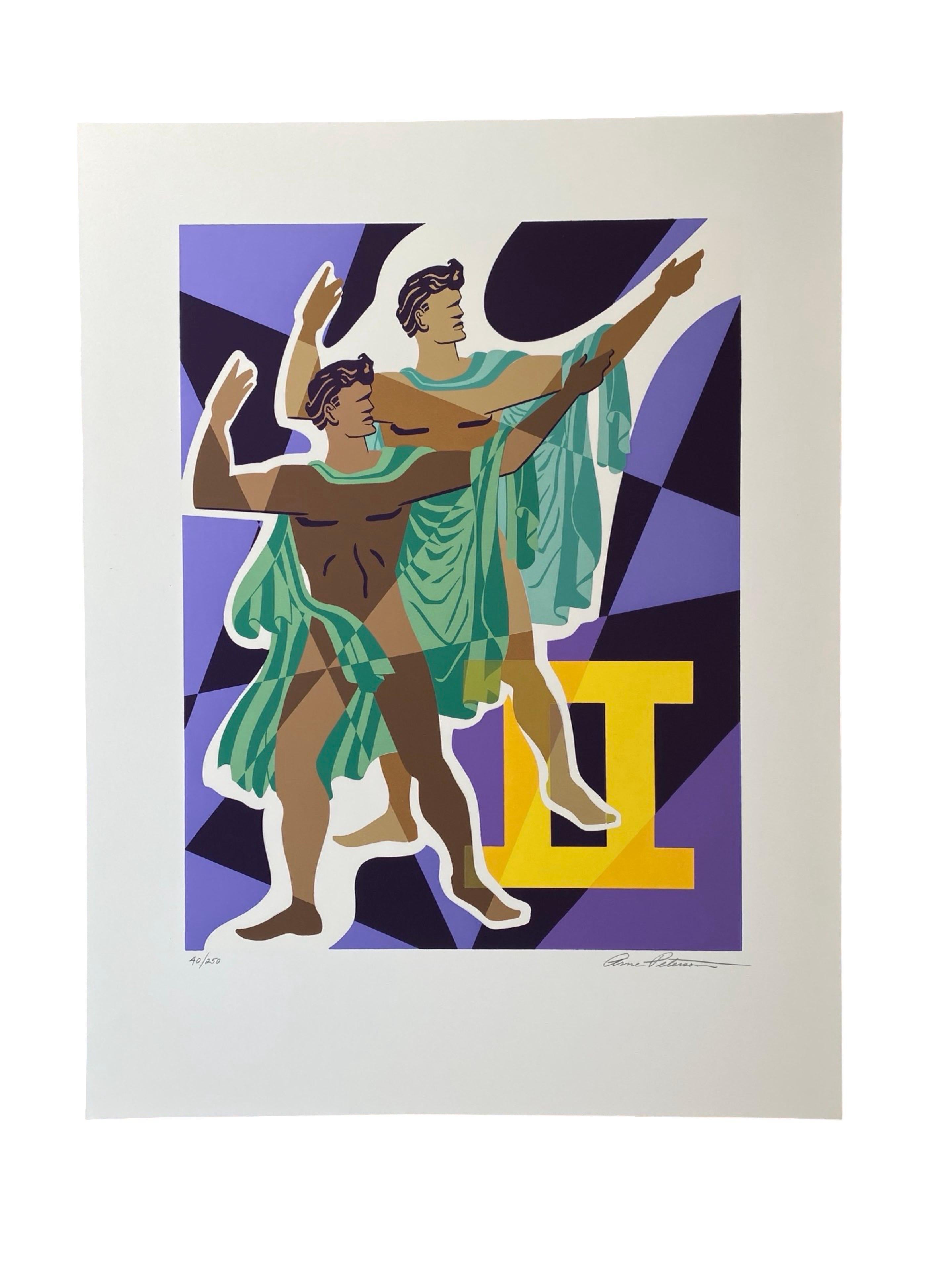 Seltener Satz moderner Kunstzeichen des Zodiac S/N Siebdrucke aus der Mitte des Jahrhunderts im Zustand „Gut“ im Angebot in Palm Springs, CA