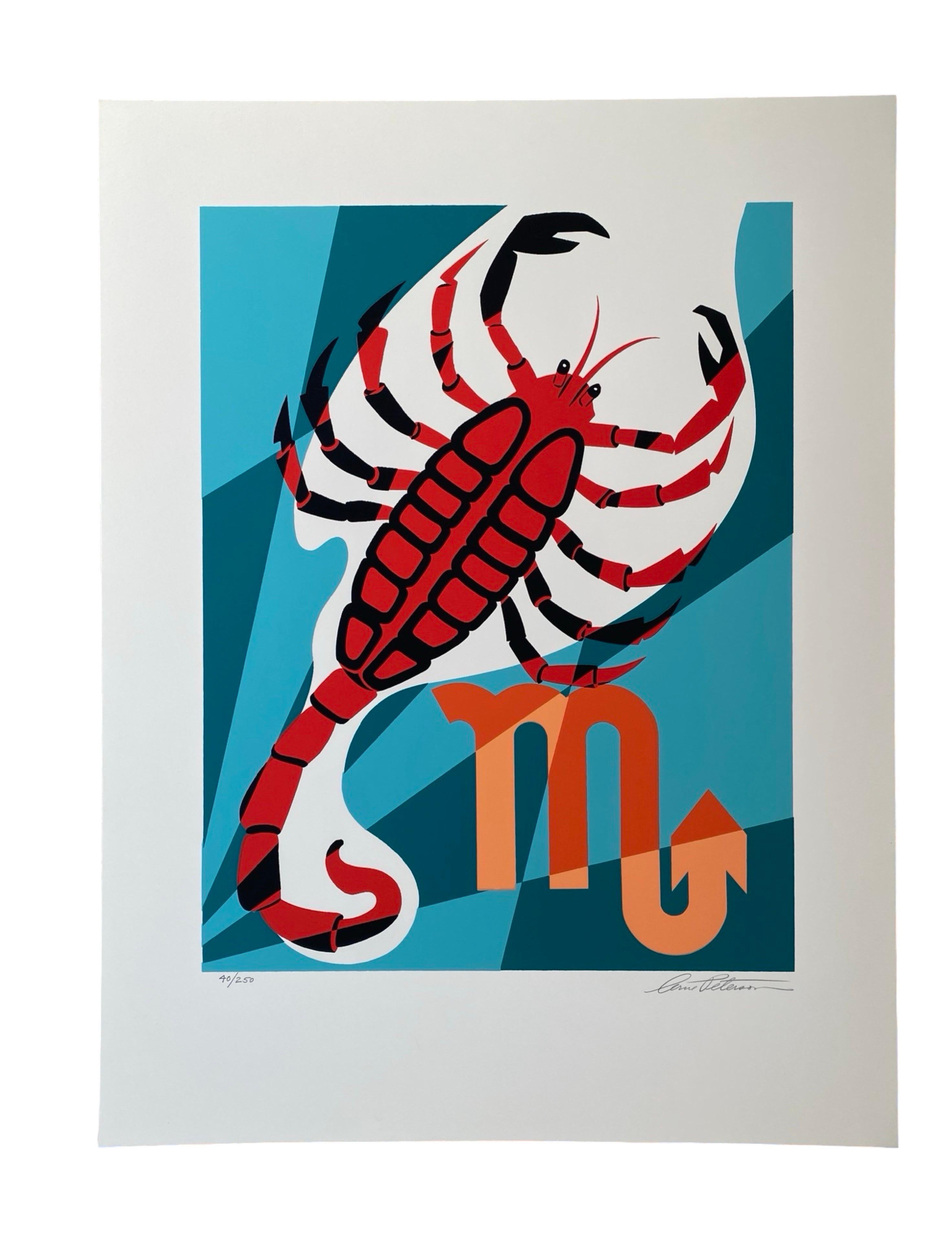 Seltener Satz moderner Kunstzeichen des Zodiac S/N Siebdrucke aus der Mitte des Jahrhunderts (20. Jahrhundert) im Angebot