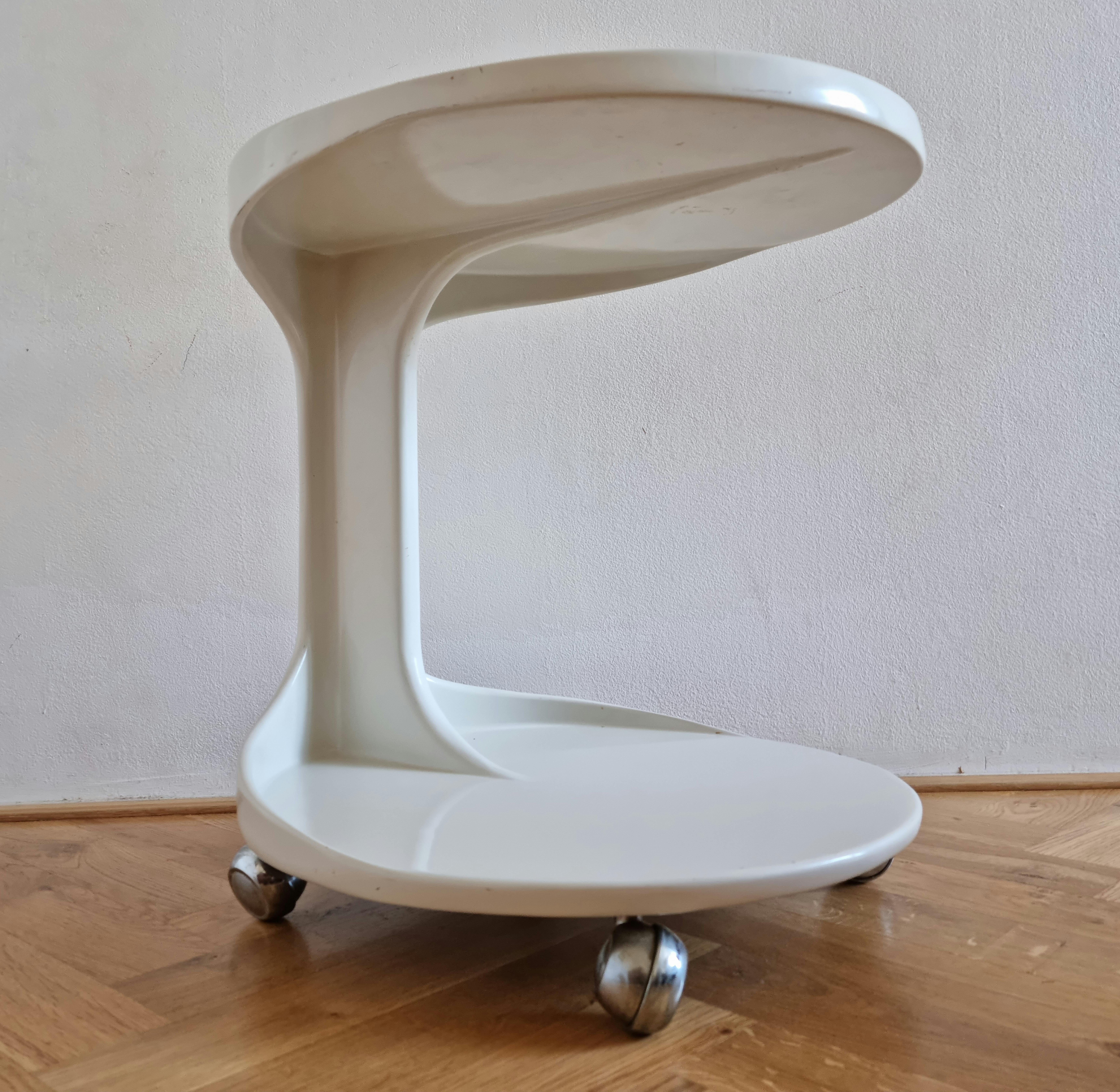Midcentury Rare Side or Serving Table, Space Age Style, Italy, 1970s For Sale 4