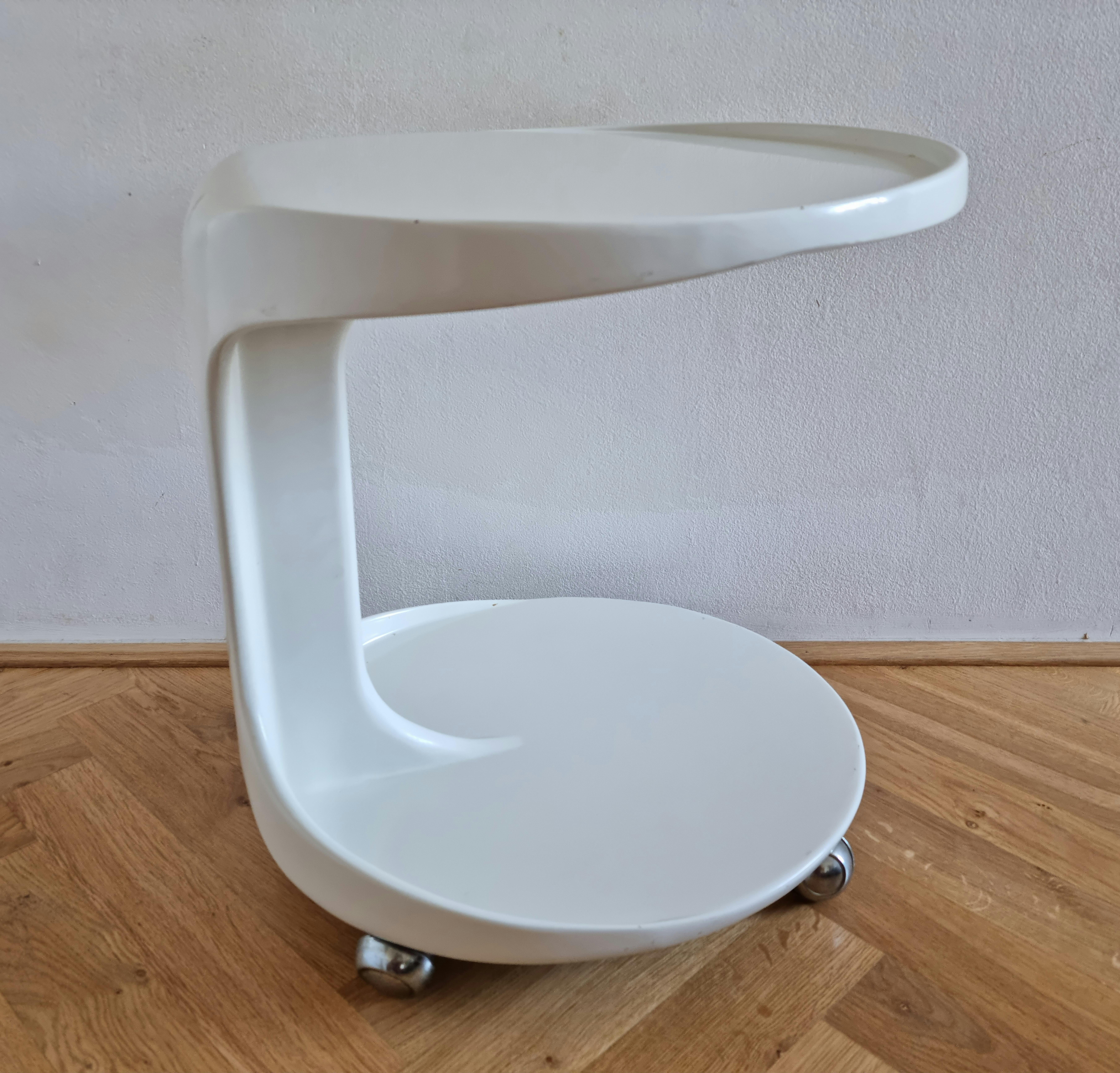 Italian Midcentury Rare Side or Serving Table, Space Age Style, Italy, 1970s For Sale