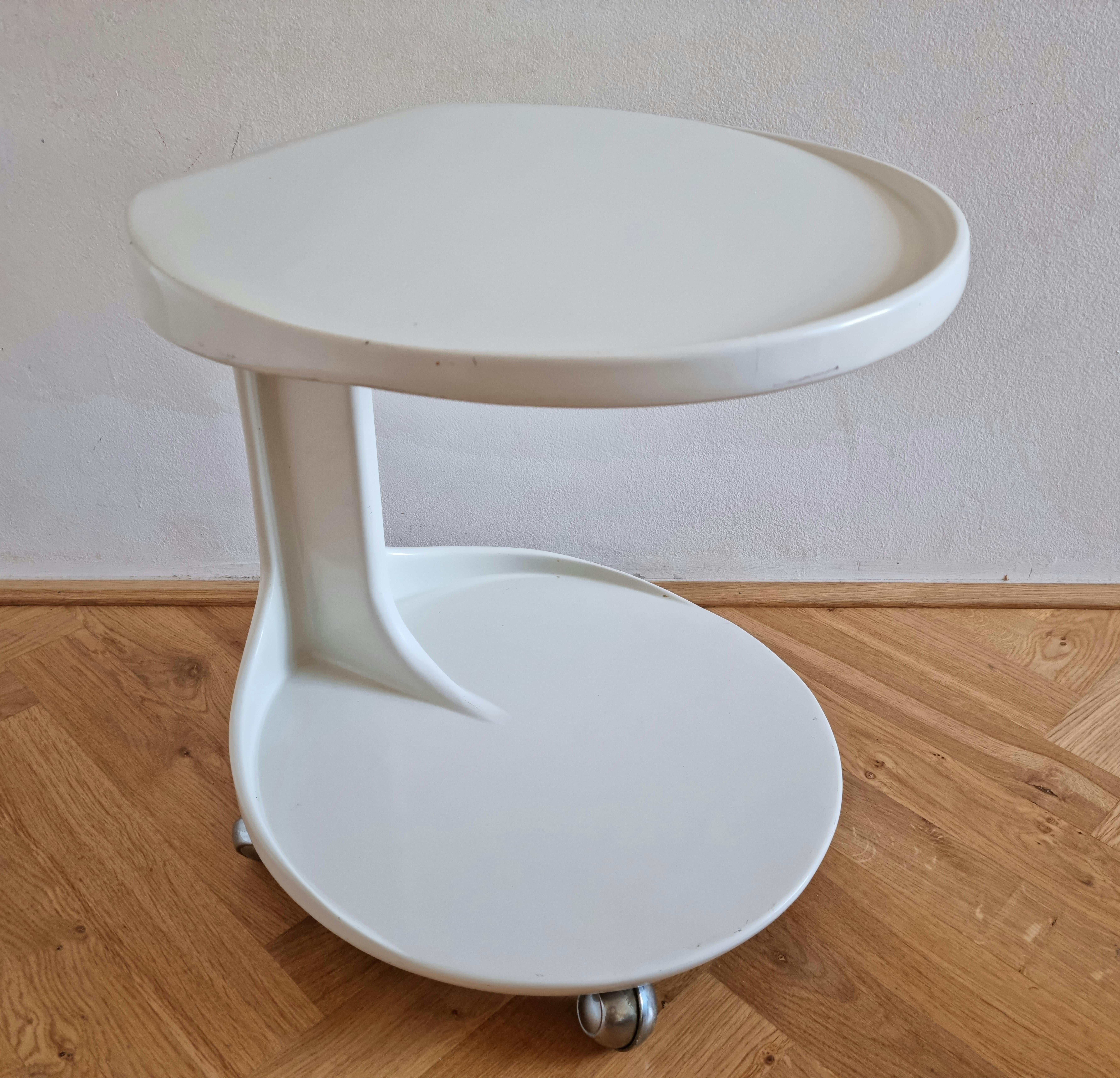 Midcentury Rare Side or Serving Table, Space Age Style, Italy, 1970s For Sale 1