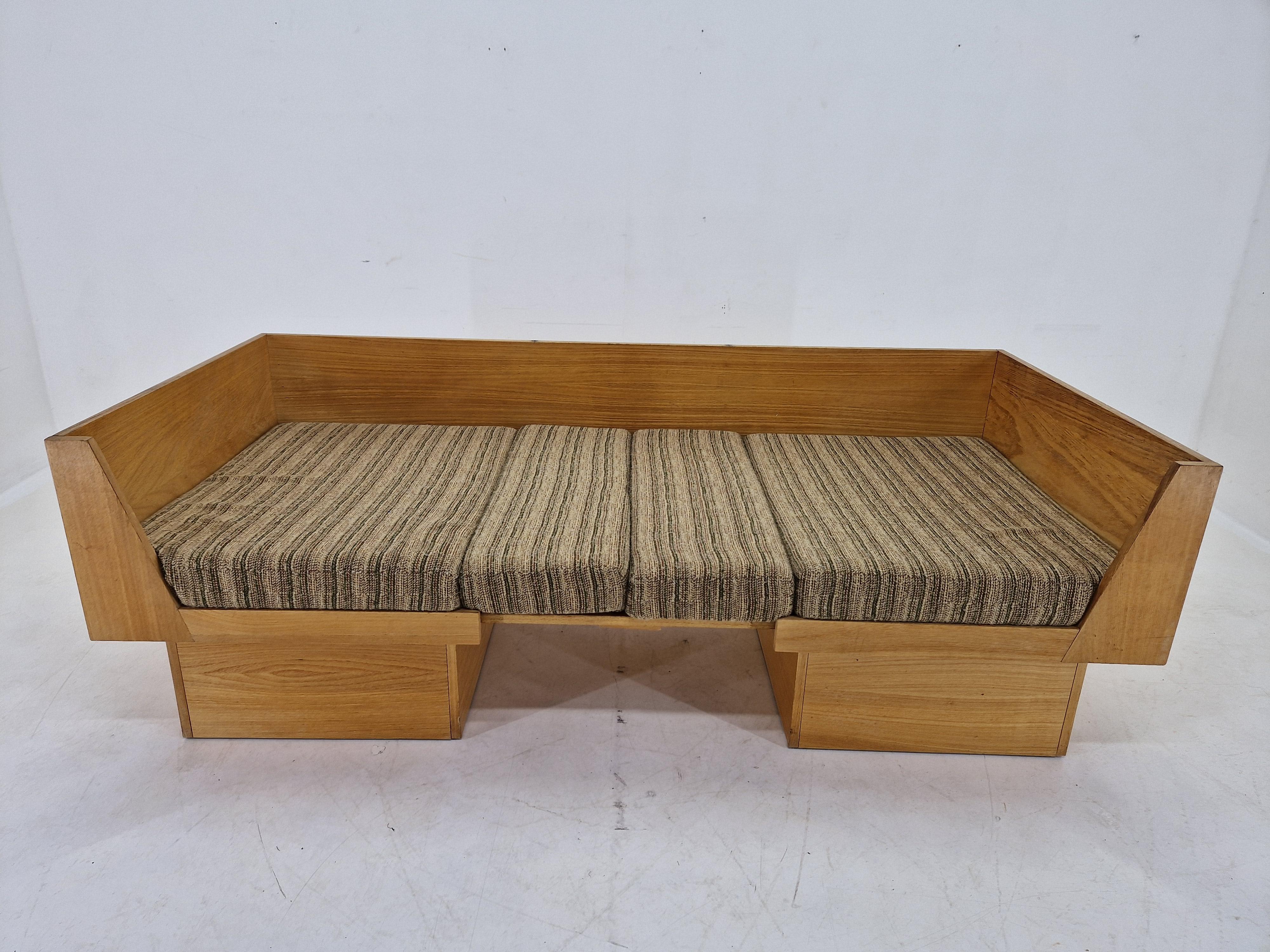 Midcentury Rare Sofa or Daybed with Table, 1970s 4