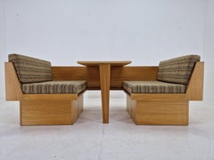 Midcentury Rare Sofa or Daybed with Table, 1970s
