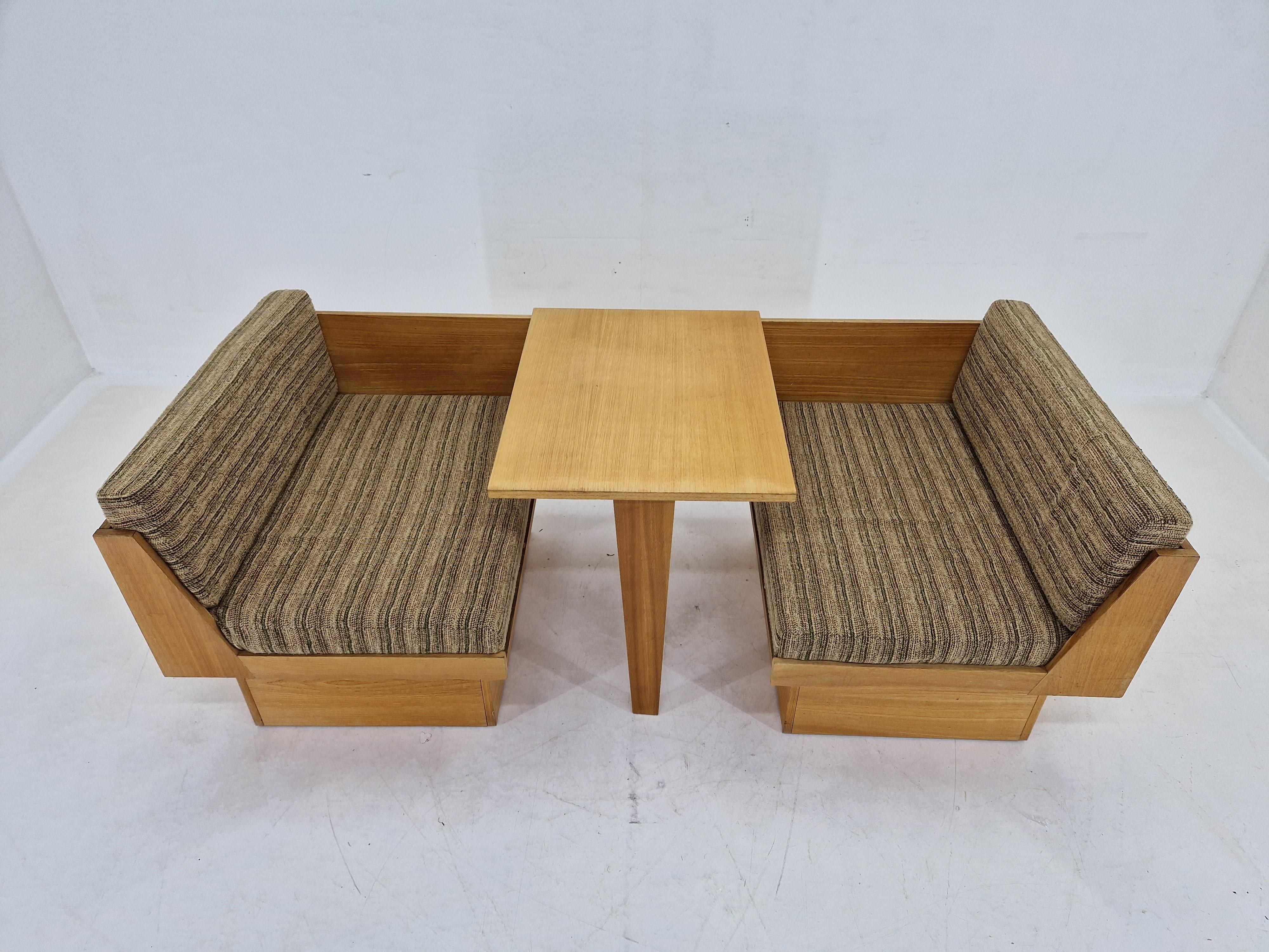 Late 20th Century Midcentury Rare Sofa or Daybed with Table, 1970s