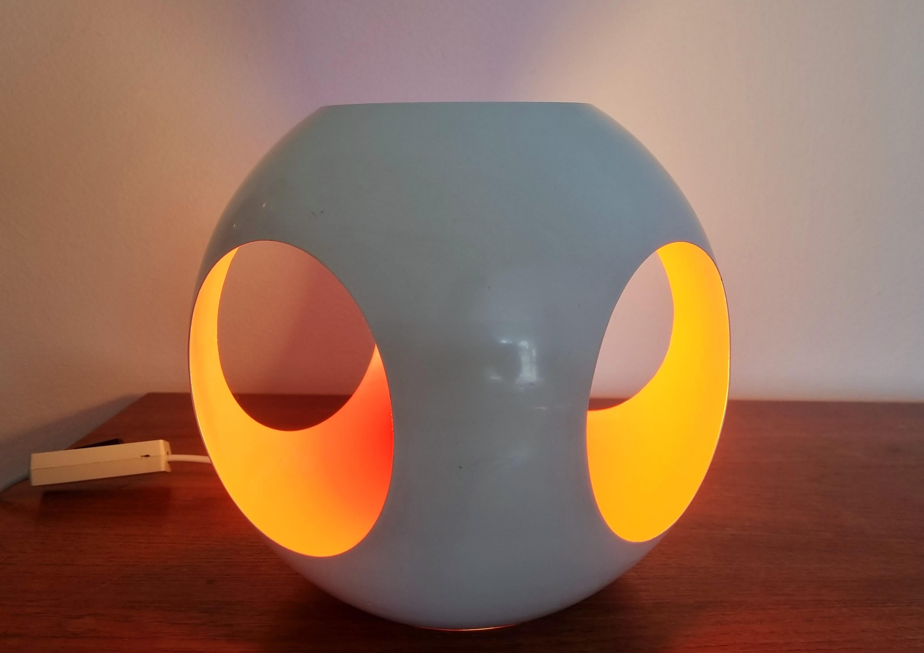 Midcentury Rare Space Age Table Lamp Meblo, Harvey Guzzini, Italy, 1970s 6