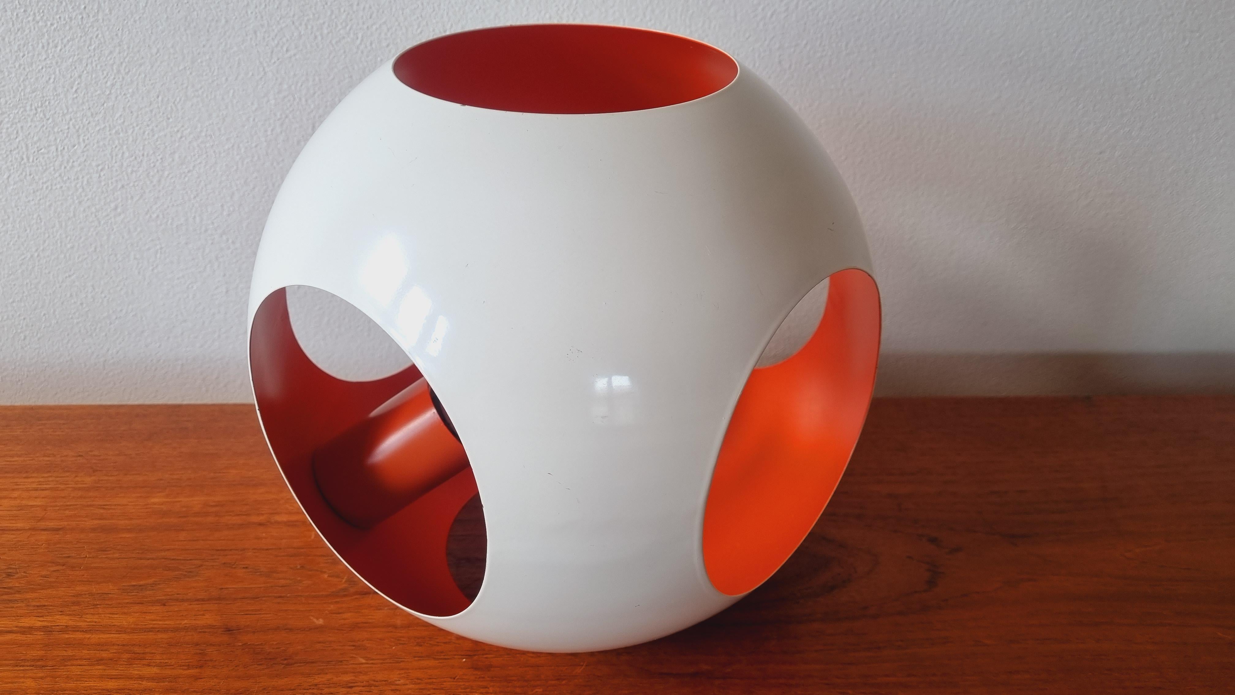 Lacquered Midcentury Rare Space Age Table Lamp Meblo, Harvey Guzzini, Italy, 1970s