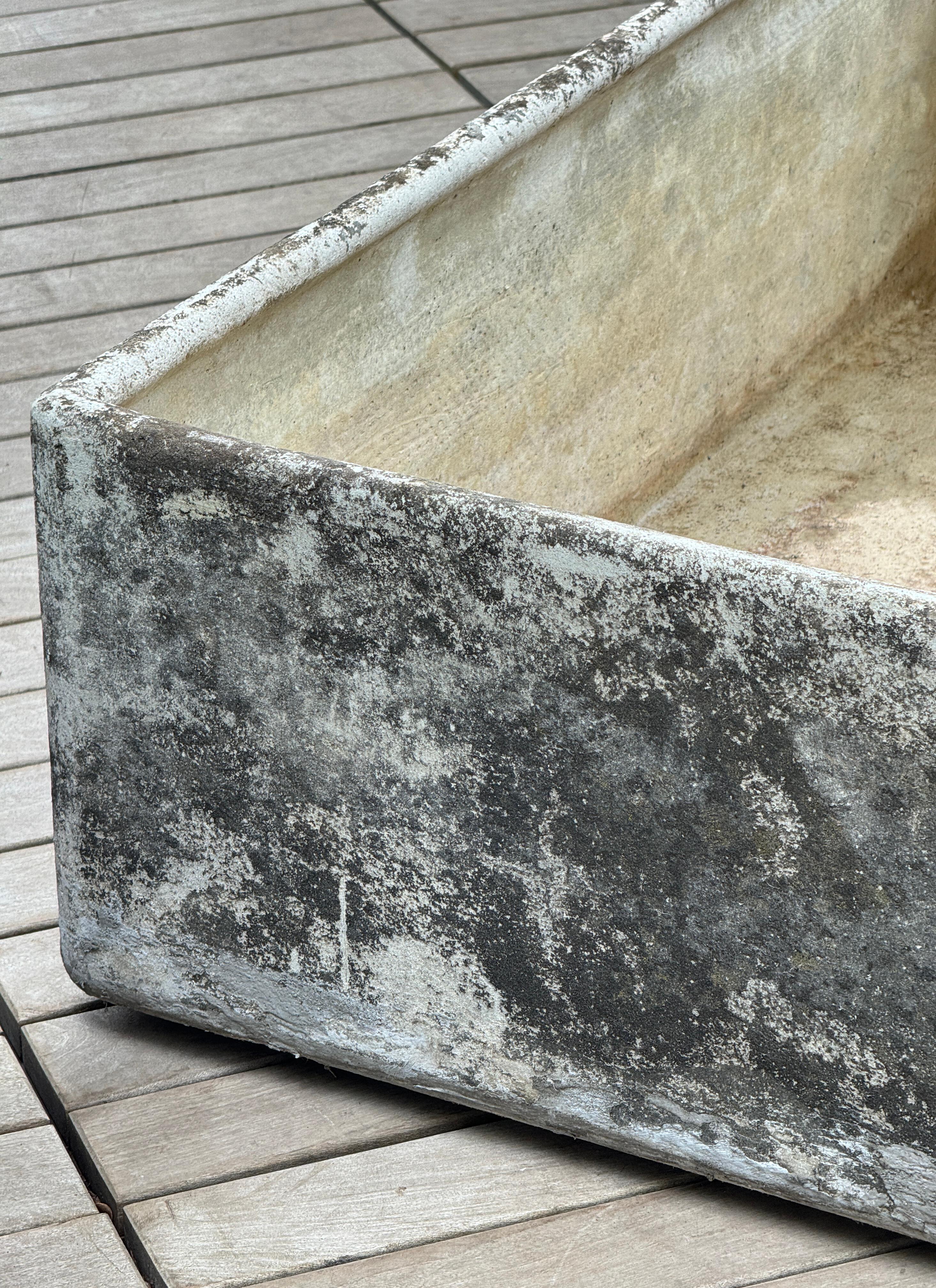 Concrete Midcentury Rare Square Planter by Swiss Architect Willy Guhl for Eternit, 1960s For Sale