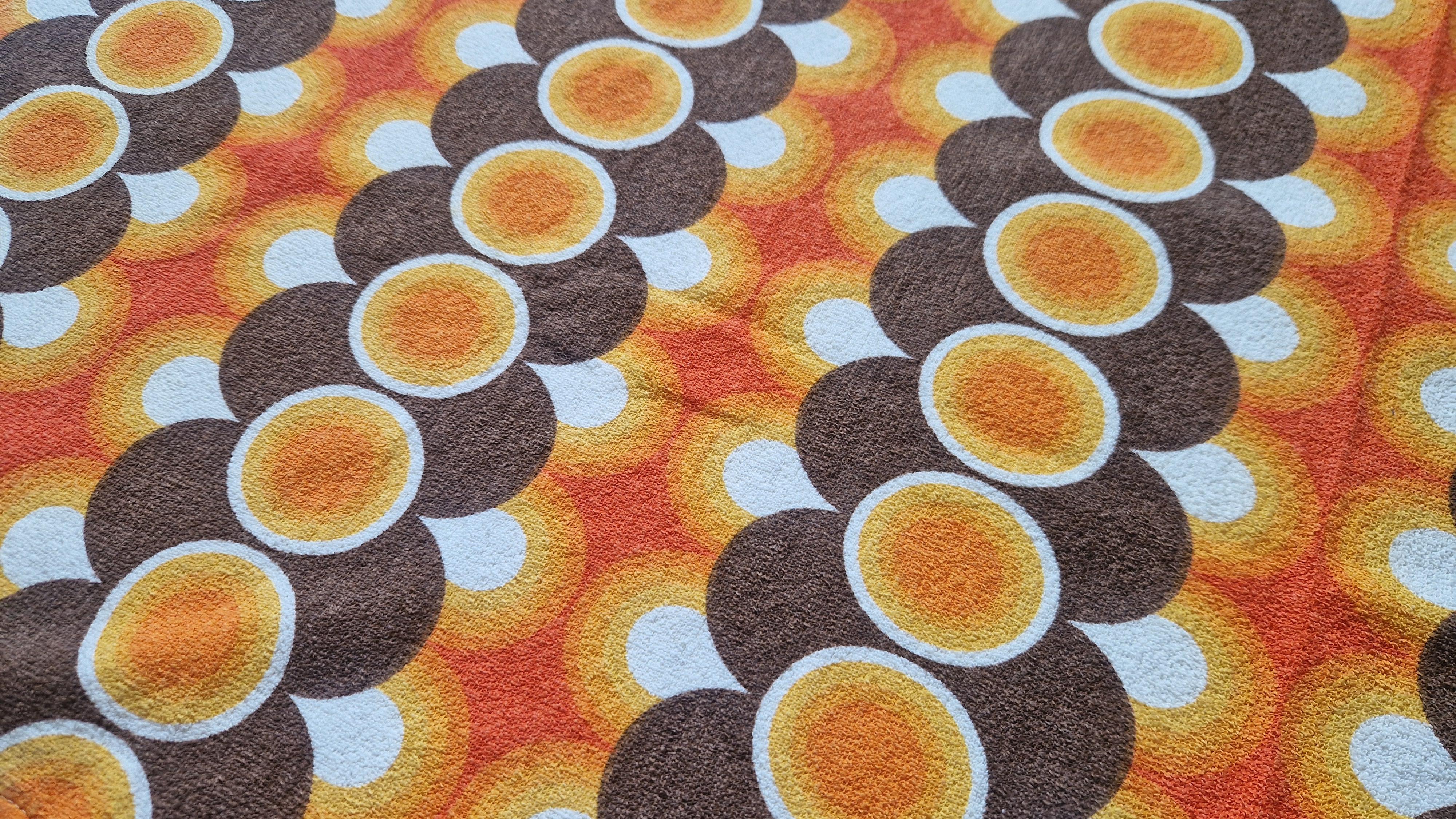 Tissu Rare tapisserie Dekoplus du milieu du siècle, style Ege Rya, Allemagne, 1970 en vente