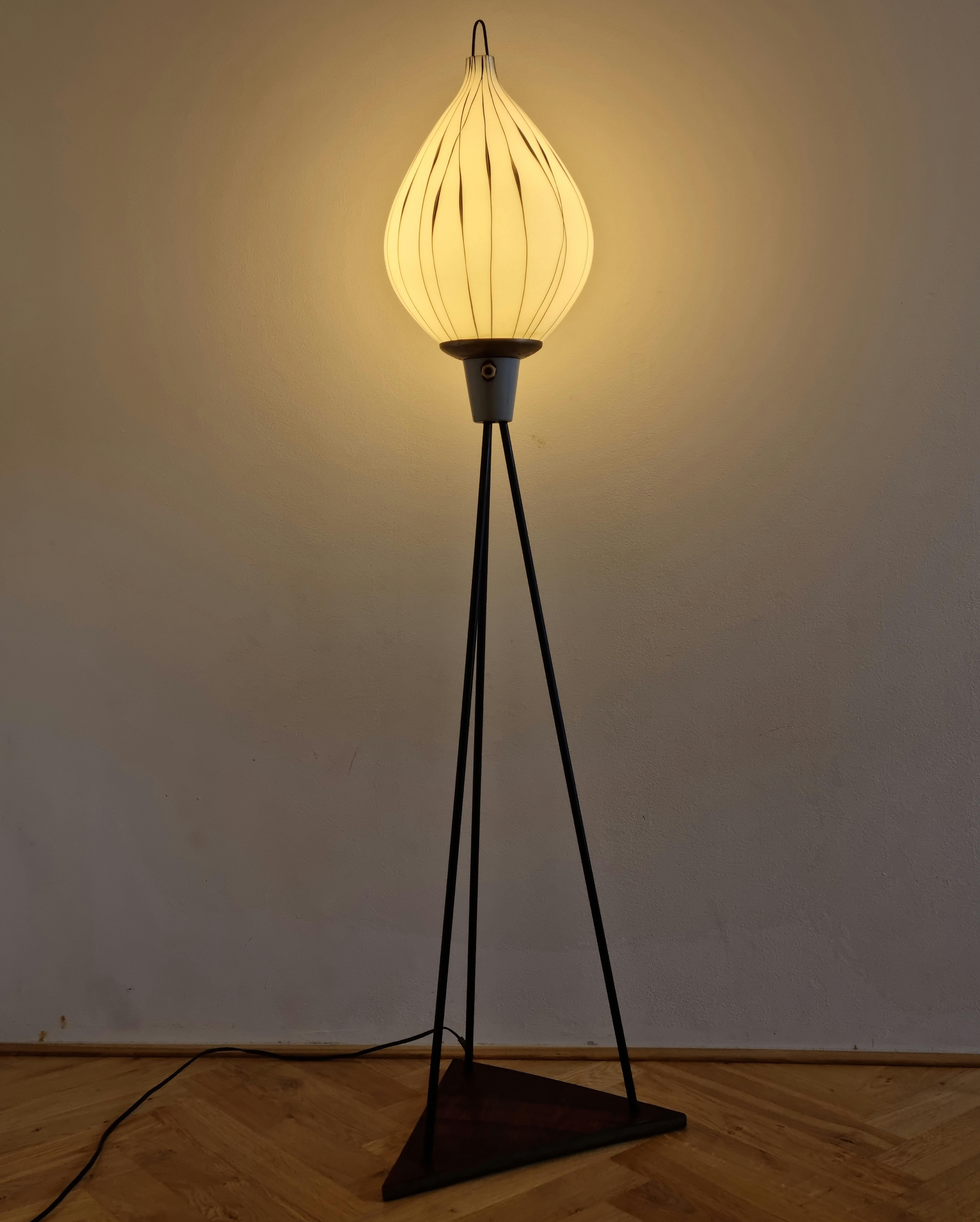 Mid-Century Modern Midcentury Rare Tripod Floor Lamp  For Sale