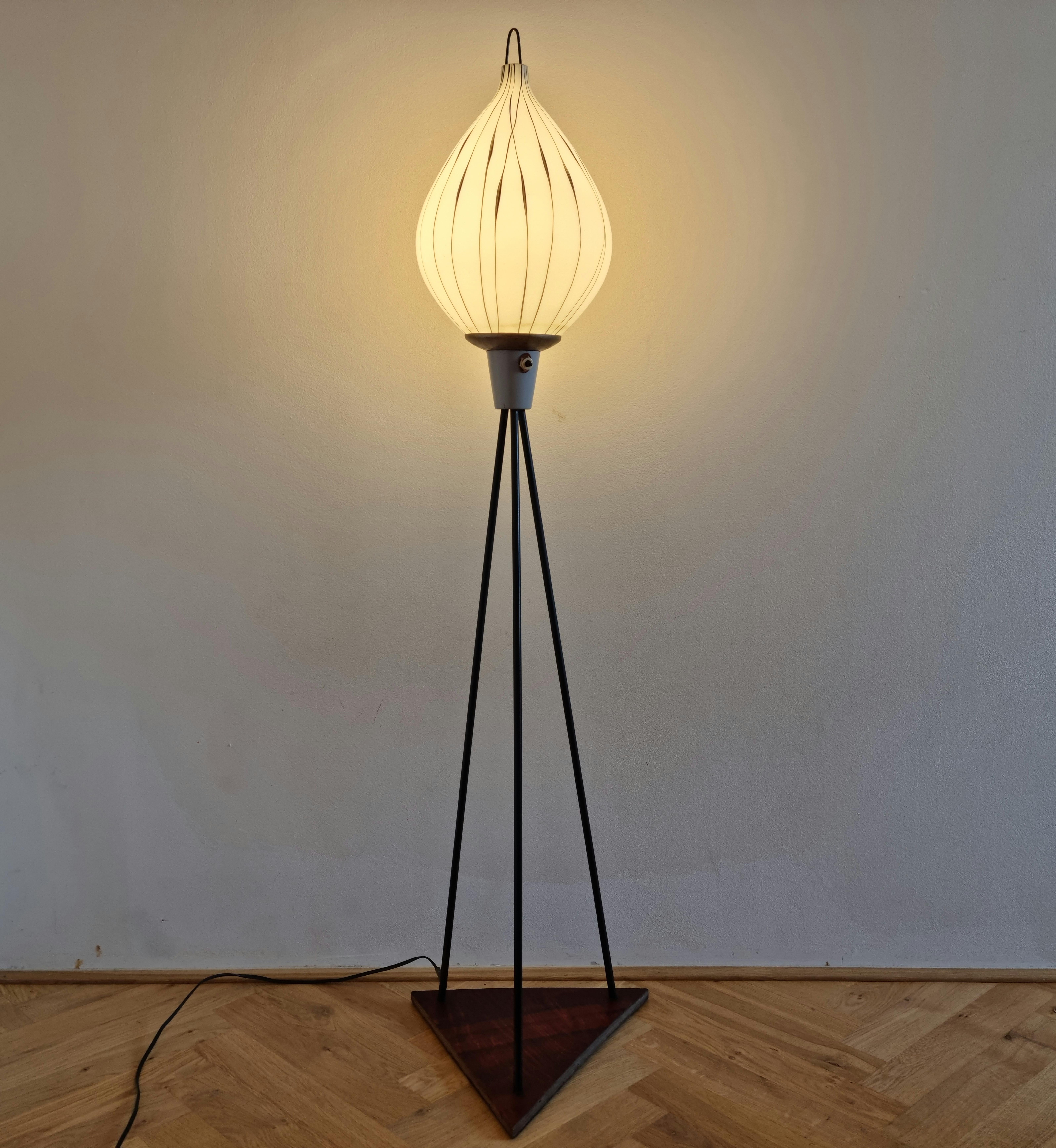 Midcentury Rare Tripod Floor Lamp  For Sale 1