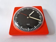 Horloge murale Krups rare du milieu du siècle dernier, style de l'ère spatiale, Allemagne, 1970
