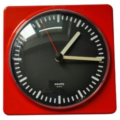 Midcentury Rare Wall Clock Krups, Space Age Style, Germany, 1970s