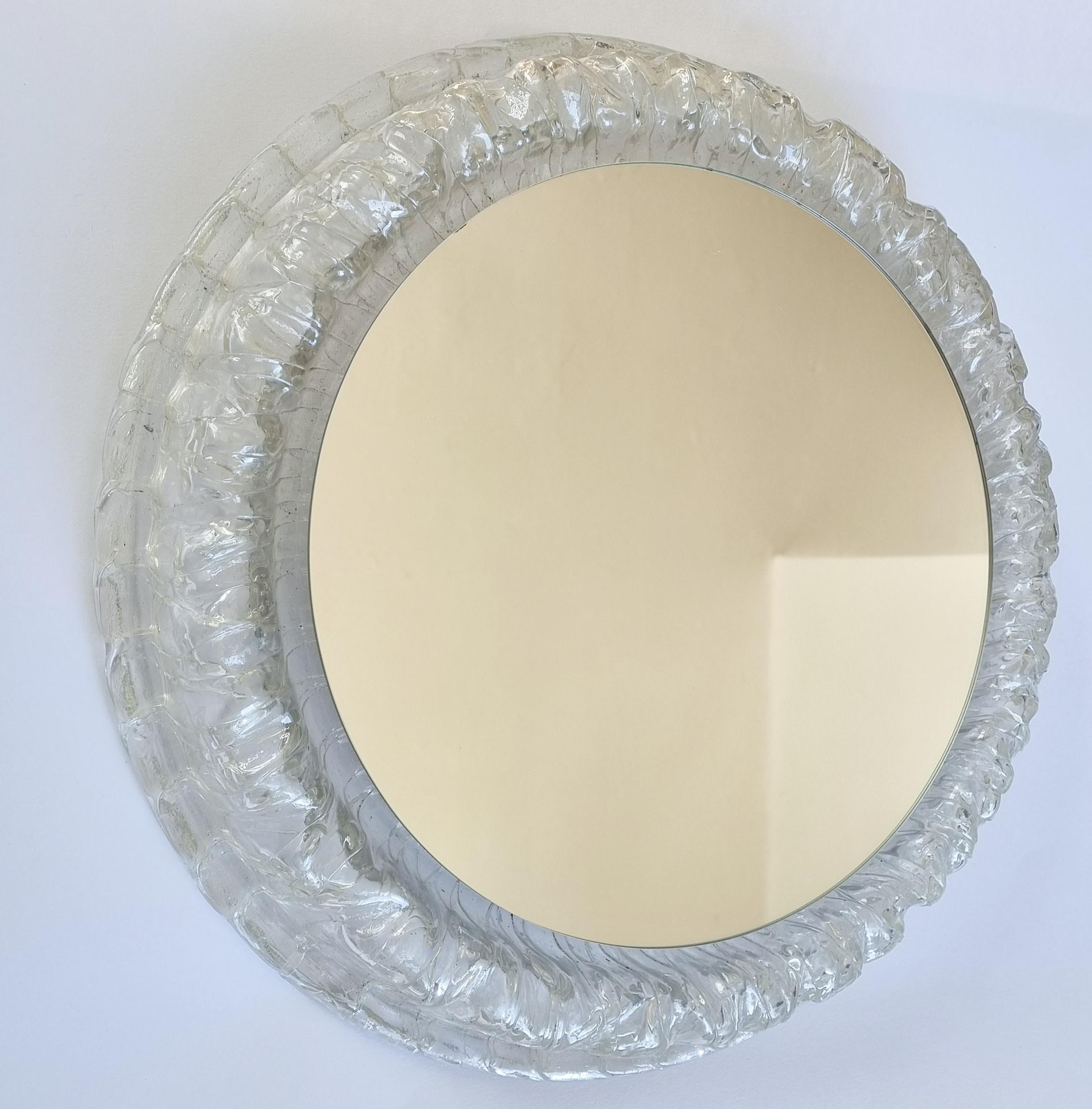 Midcentury Rare Wall Mirror Hillebrand, Germany, 1970s In Good Condition For Sale In Praha, CZ