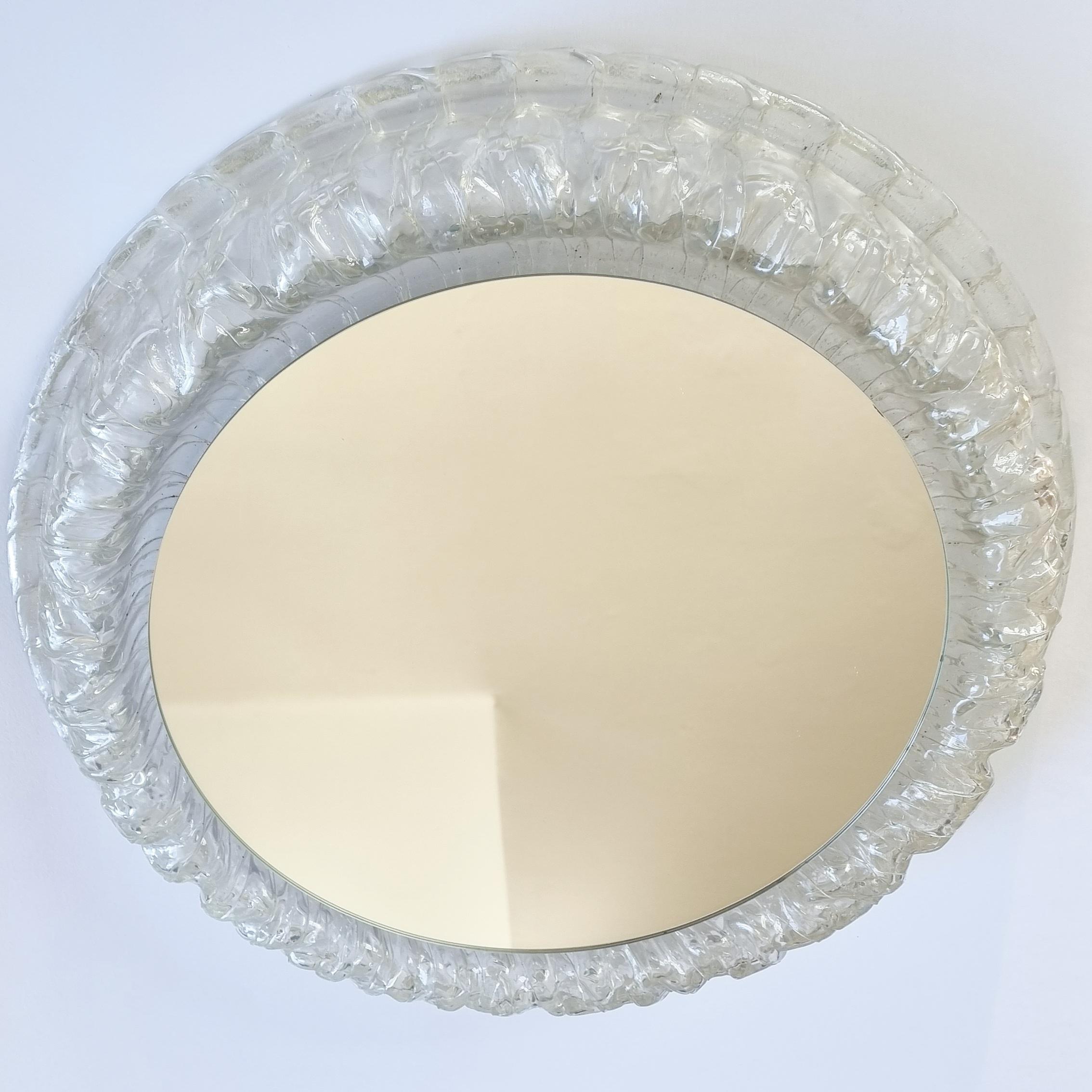 Midcentury Rare Wall Mirror Hillebrand, Germany, 1970s For Sale 1