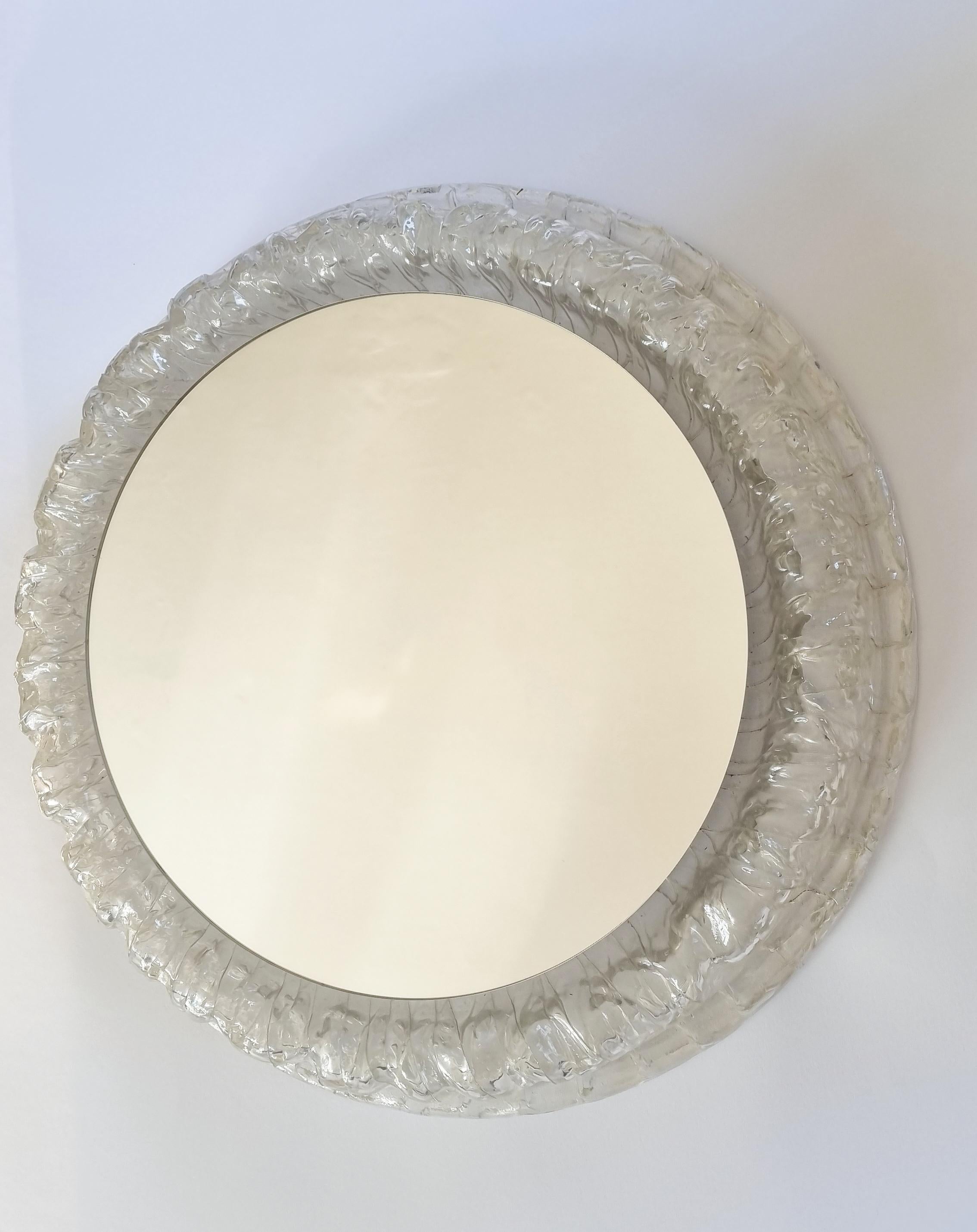 Midcentury Rare Wall Mirror Hillebrand, Germany, 1970s For Sale 3
