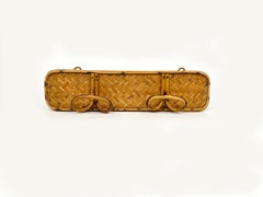 Mid-Century Rattan and Bamboo Coat Rack Stand, Italy, 1960s