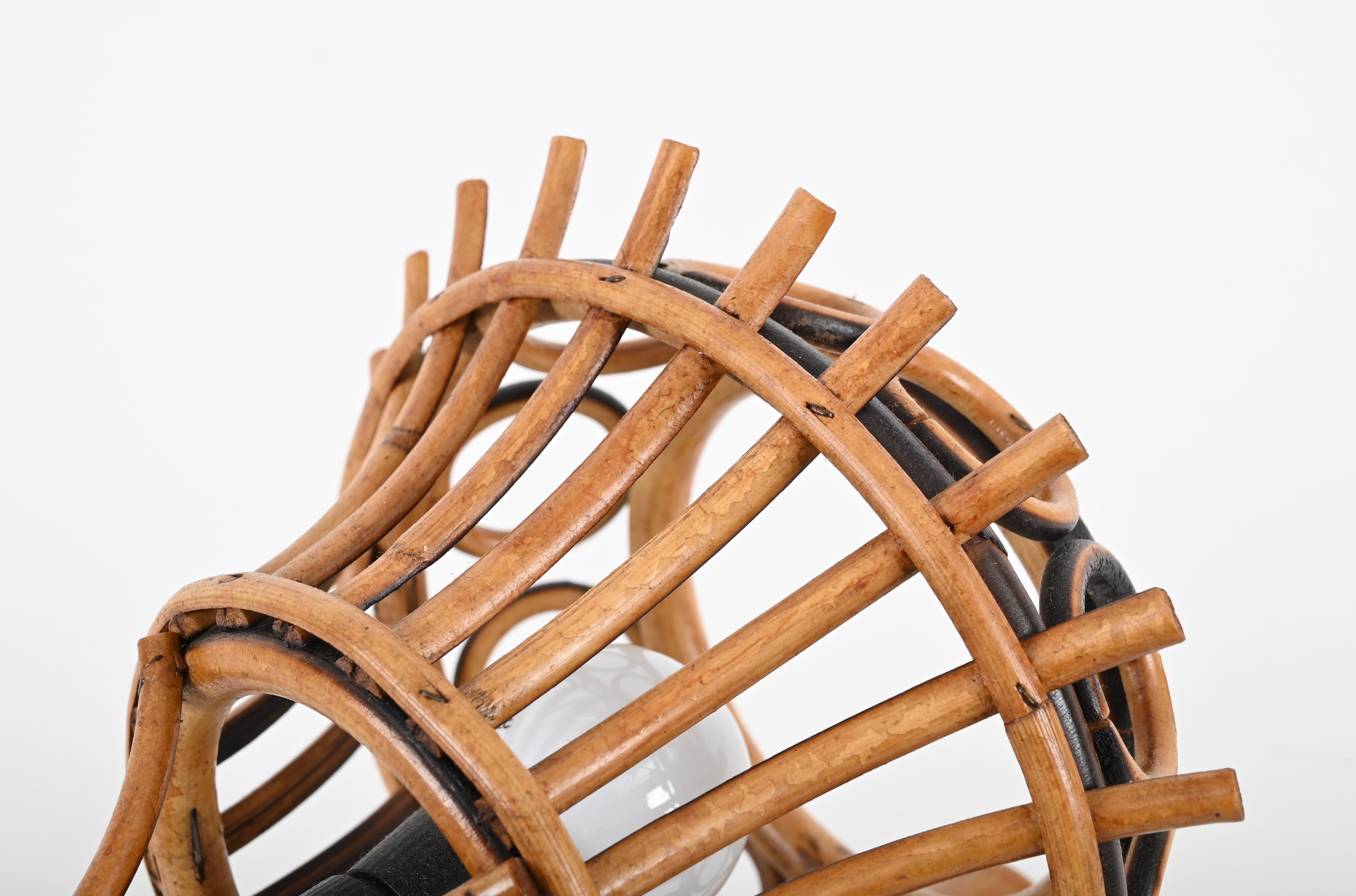 Hand-Crafted Midcentury Rattan and Bamboo 