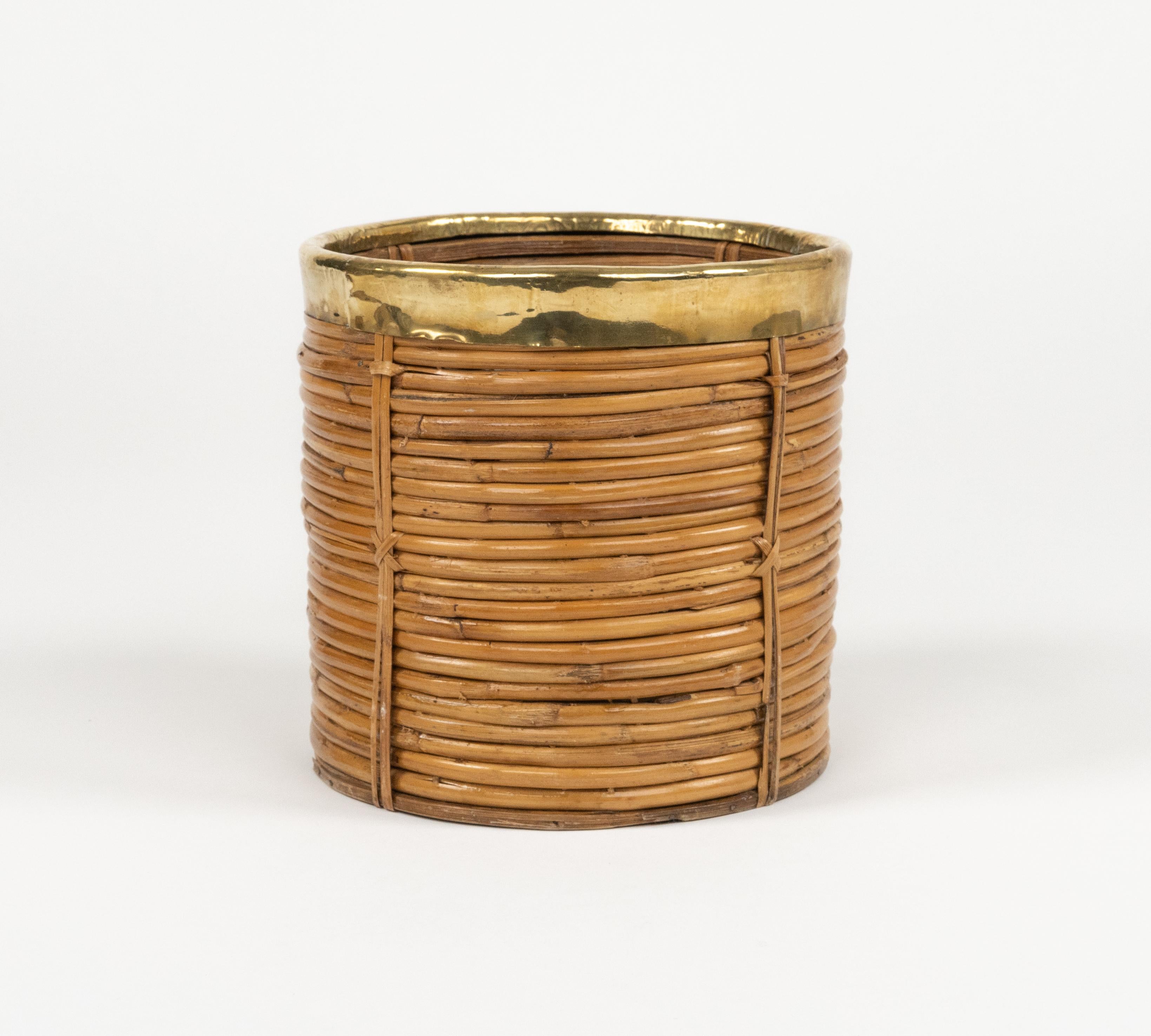Mid-Century Modern Panier décoratif du milieu du siècle dernier, style Vivai Del Sud, Italie, 1970