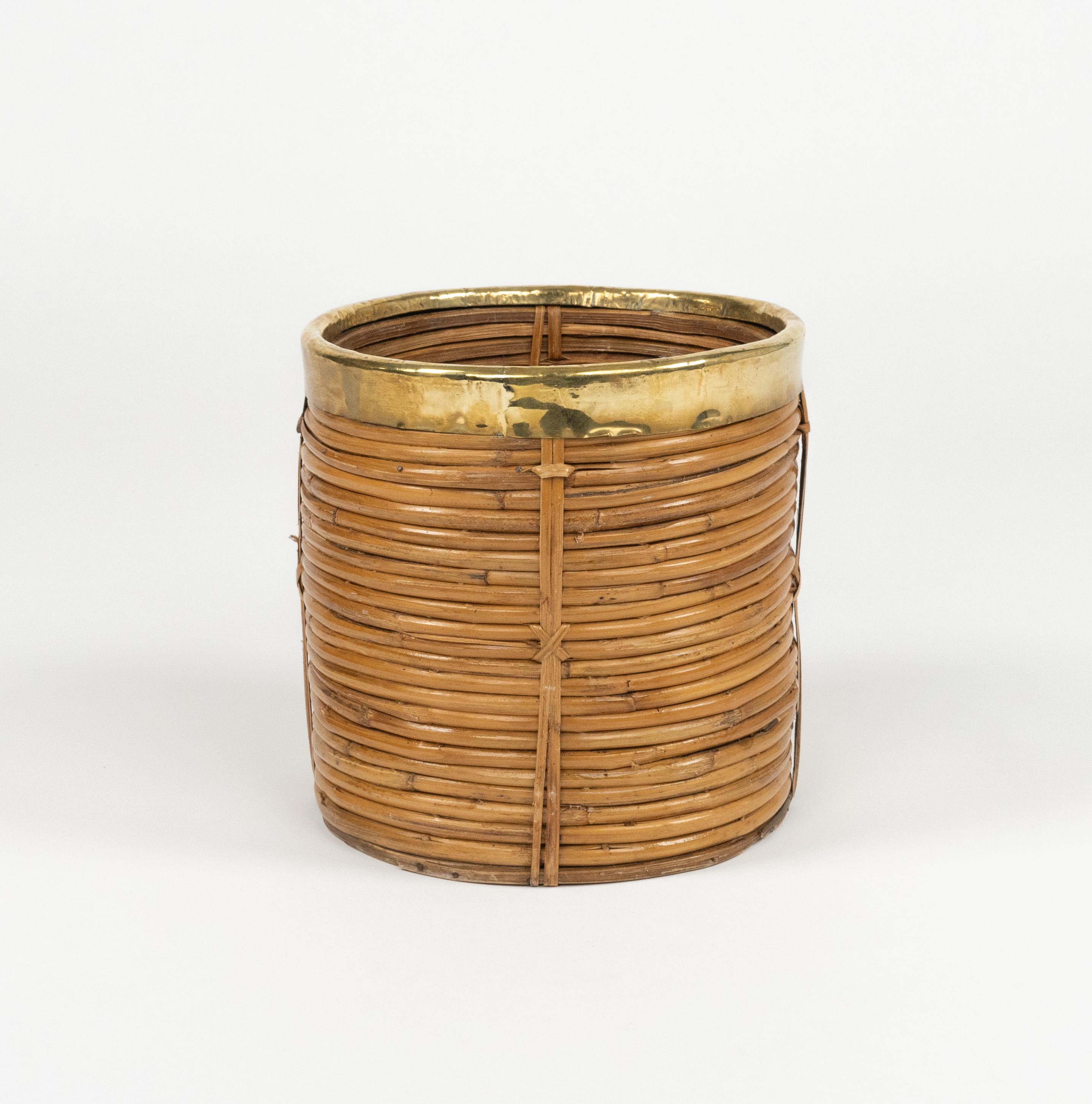 Fin du 20e siècle Panier décoratif du milieu du siècle dernier, style Vivai Del Sud, Italie, 1970