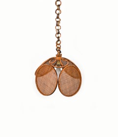 Midcentury Rattan and Wicker Chandelier, Italy 1960s