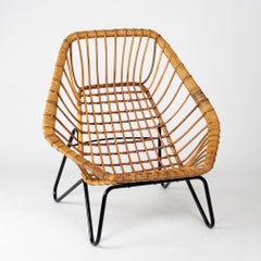 Midcentury Rattan Armchair Dirk Van Sliedregt 1960's
