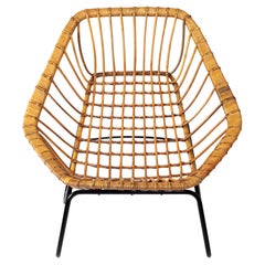 Midcentury Rattan Armchair Dirk Van Sliedregt 1960's