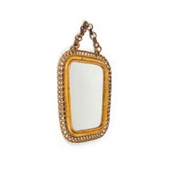 Midcentury Rattan & Bamboo Squared Wall Mirror Franco Albini Style, Italy, 1960s