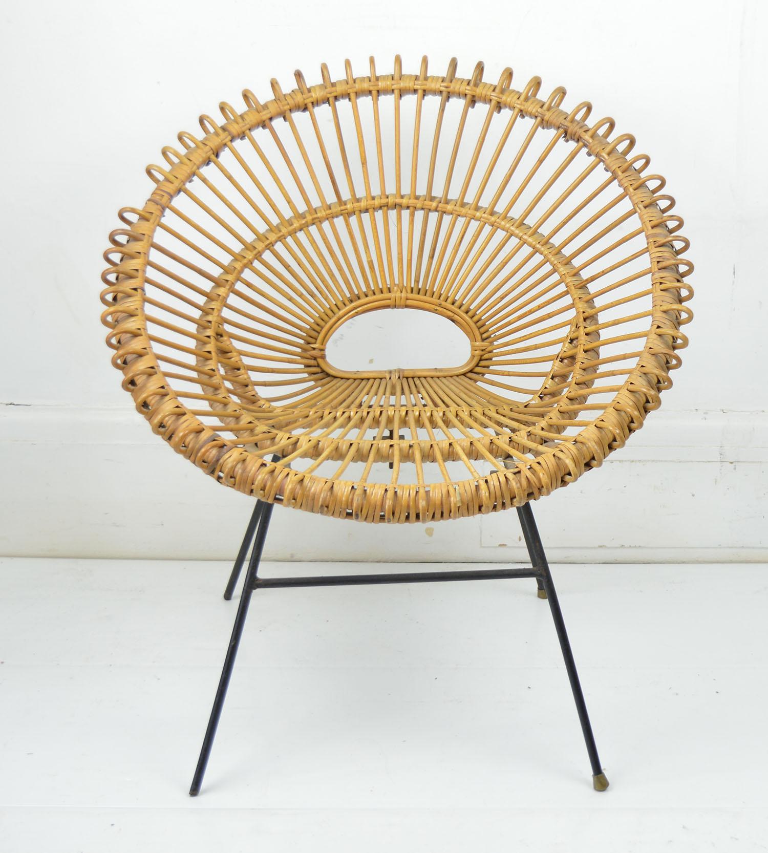 franco albini rattan chair