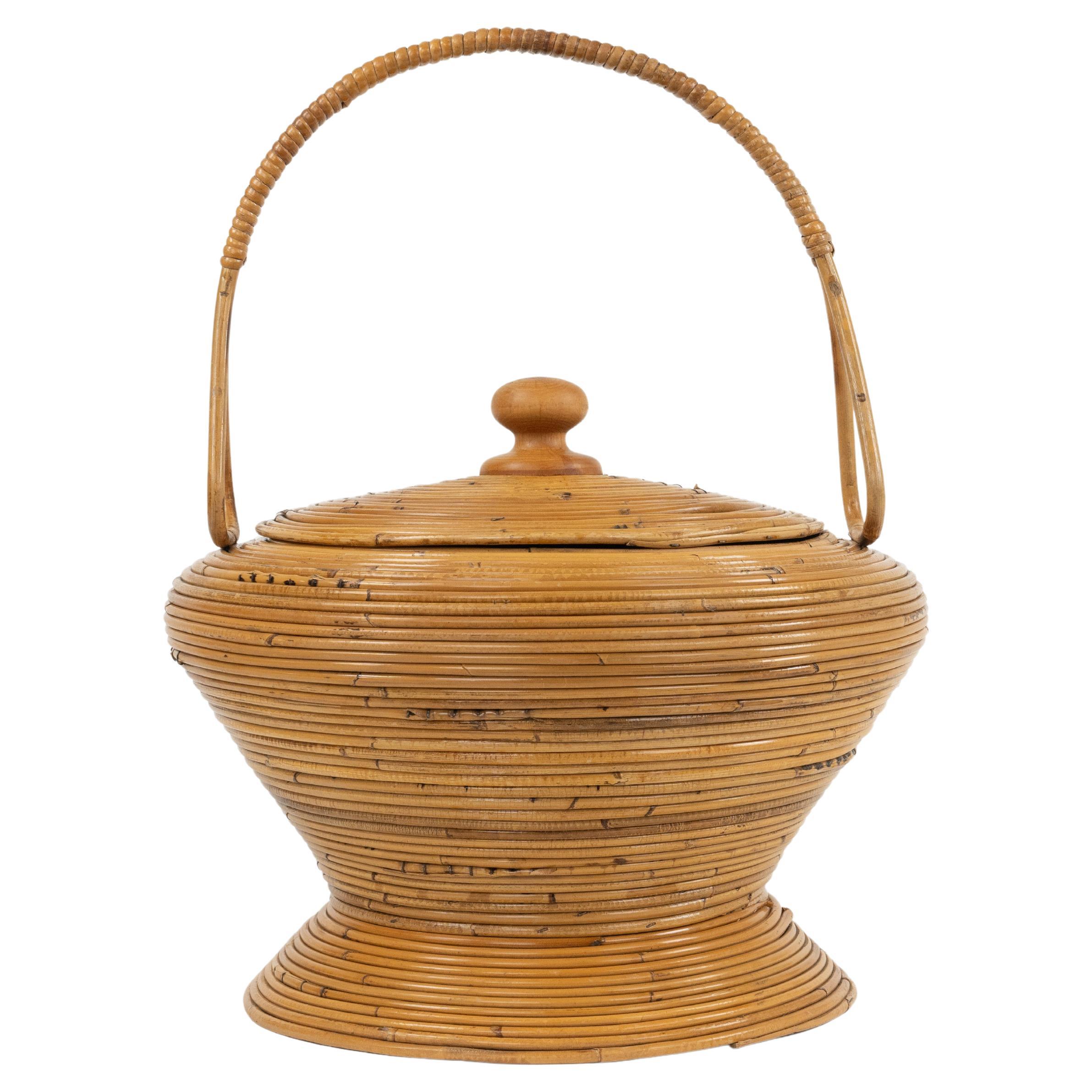 Panier décoratif du milieu du siècle dernier par Vivai Del Sud, Italie, années 1960 en vente 6