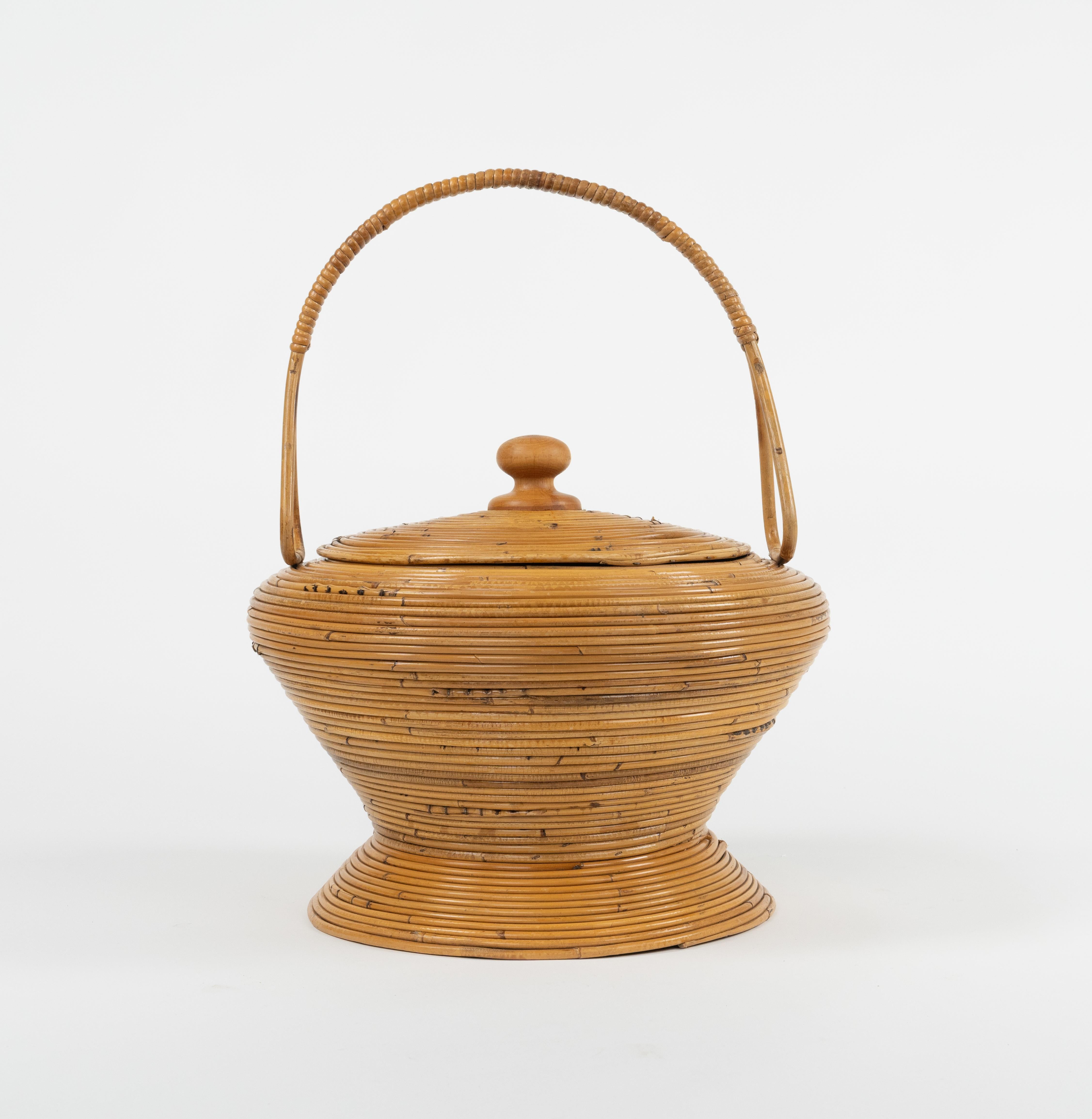 italien Panier décoratif du milieu du siècle dernier par Vivai Del Sud, Italie, années 1960 en vente