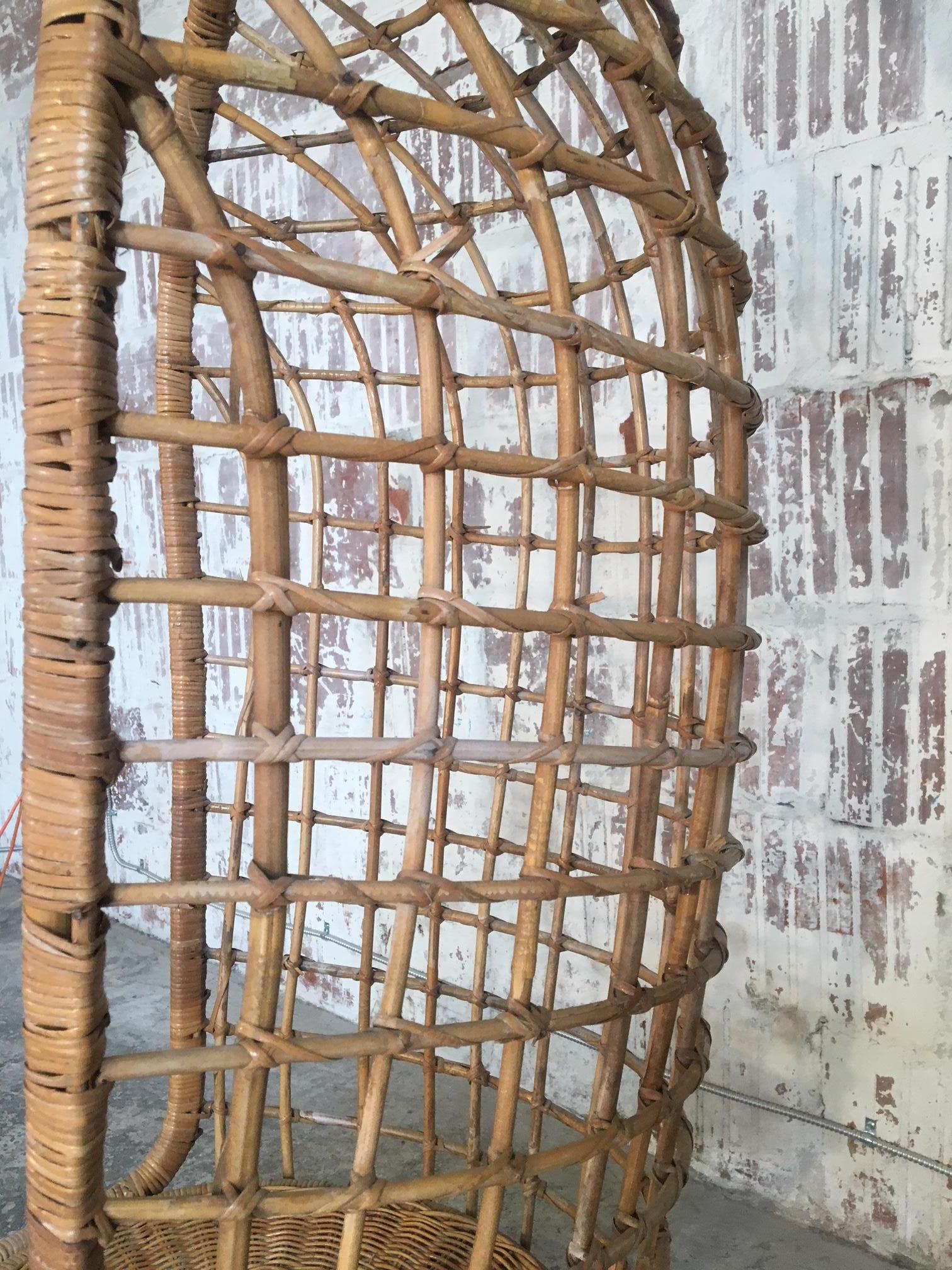 vintage rattan hanging chair