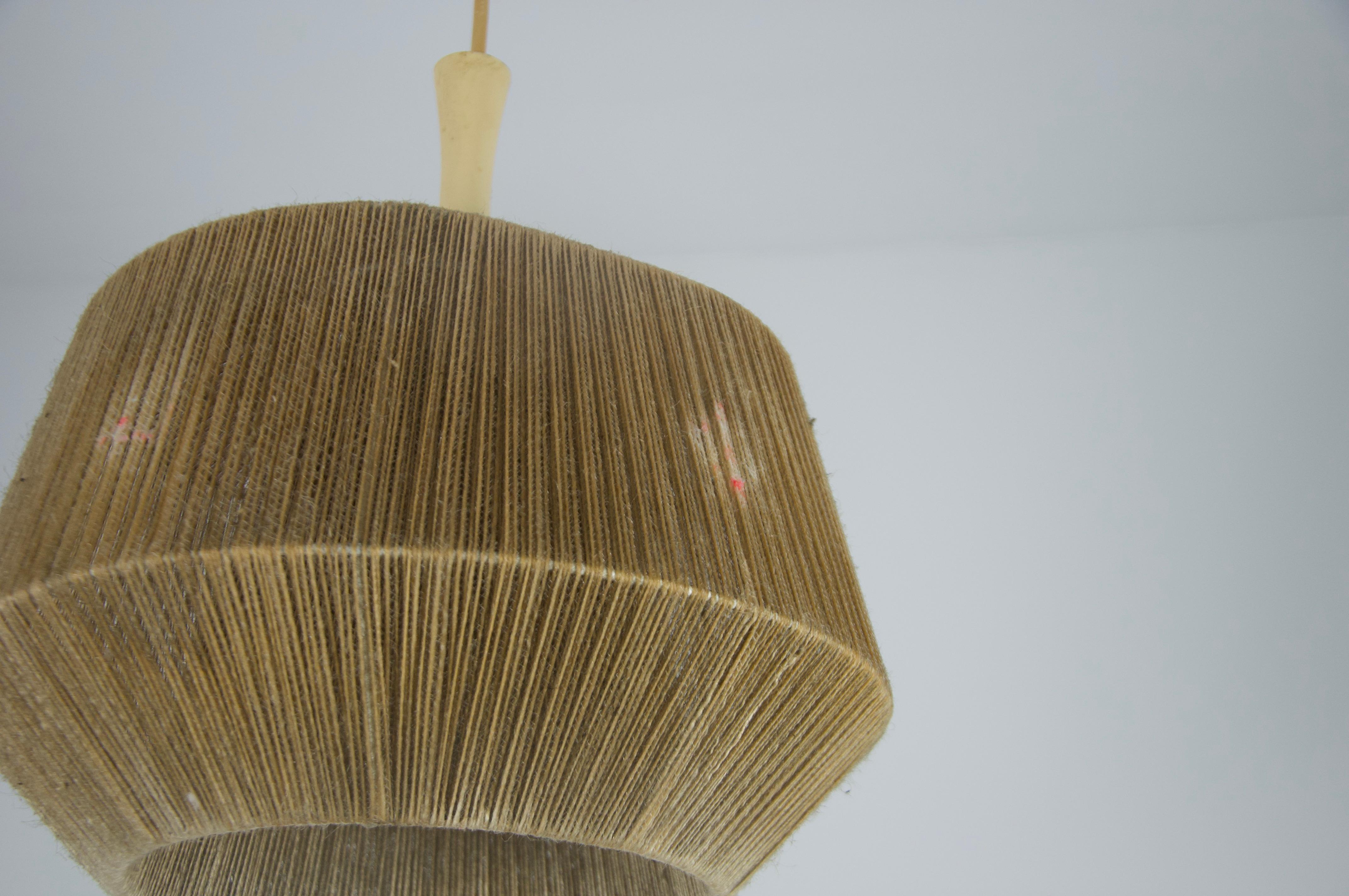 Midcentury Rattan Pendant Lamp, Germany, 1960s in vendita 5