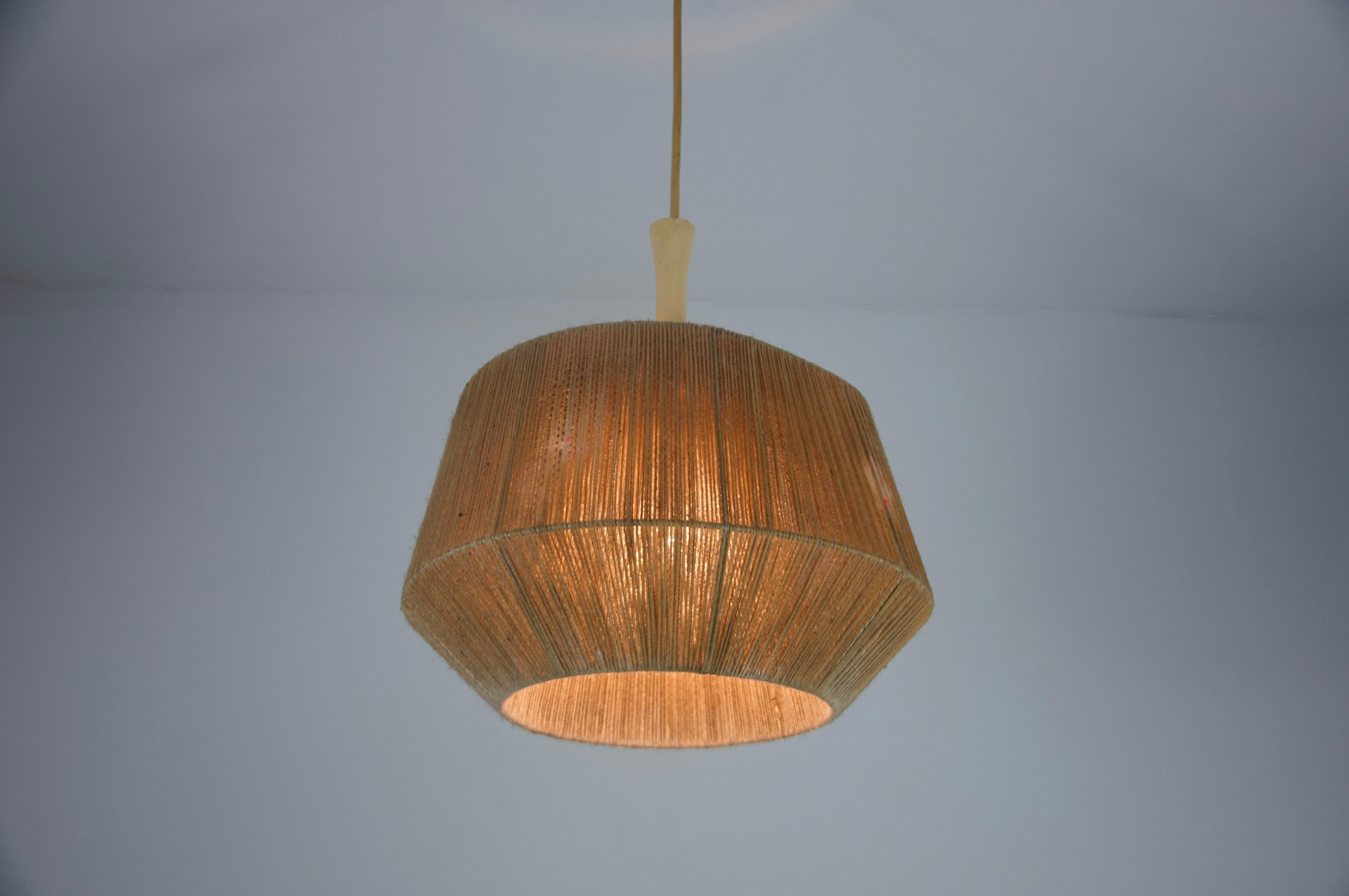 Mid-Century moderno Midcentury Rattan Pendant Lamp, Germany, 1960s in vendita