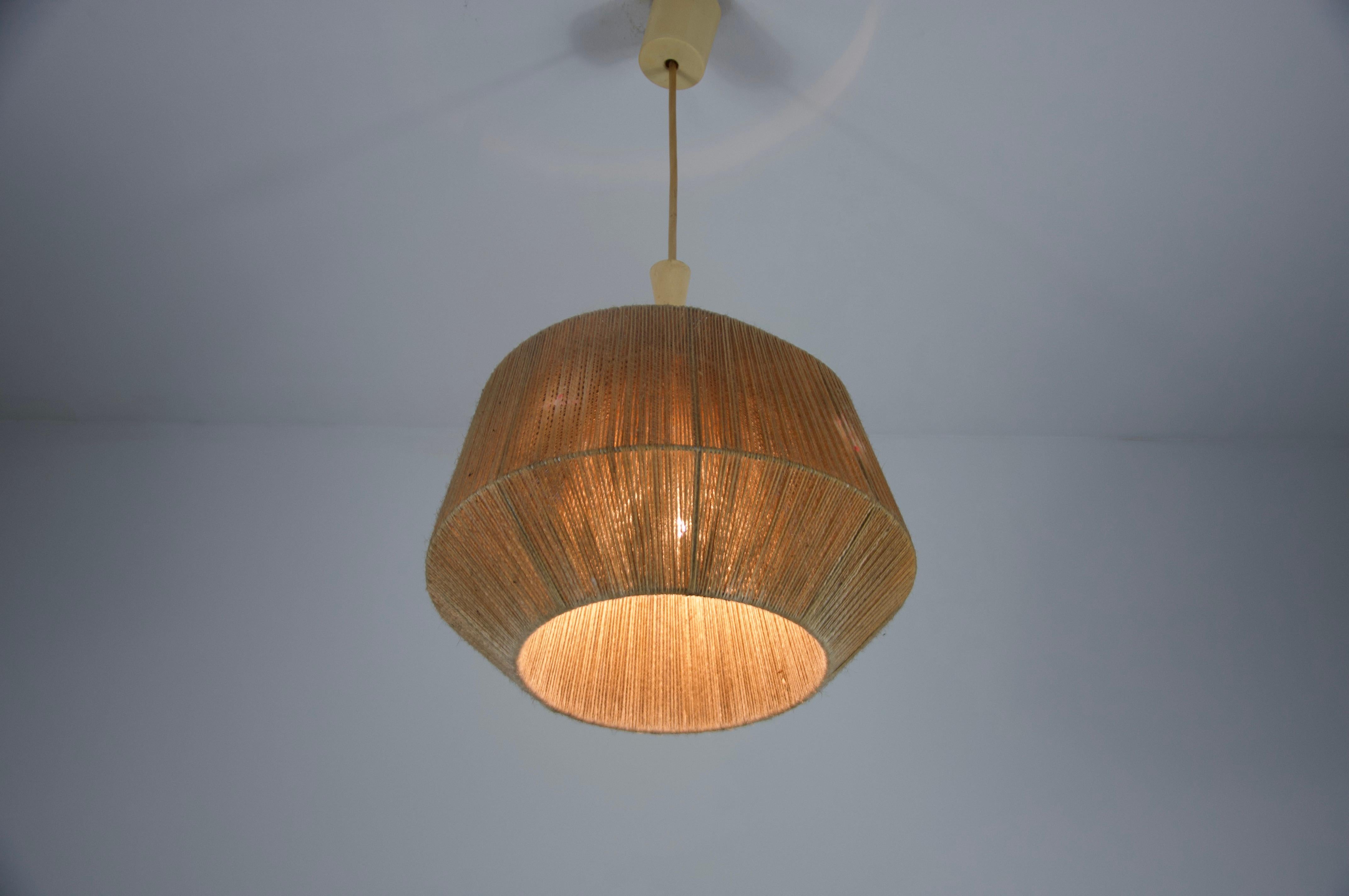 Tedesco Midcentury Rattan Pendant Lamp, Germany, 1960s in vendita