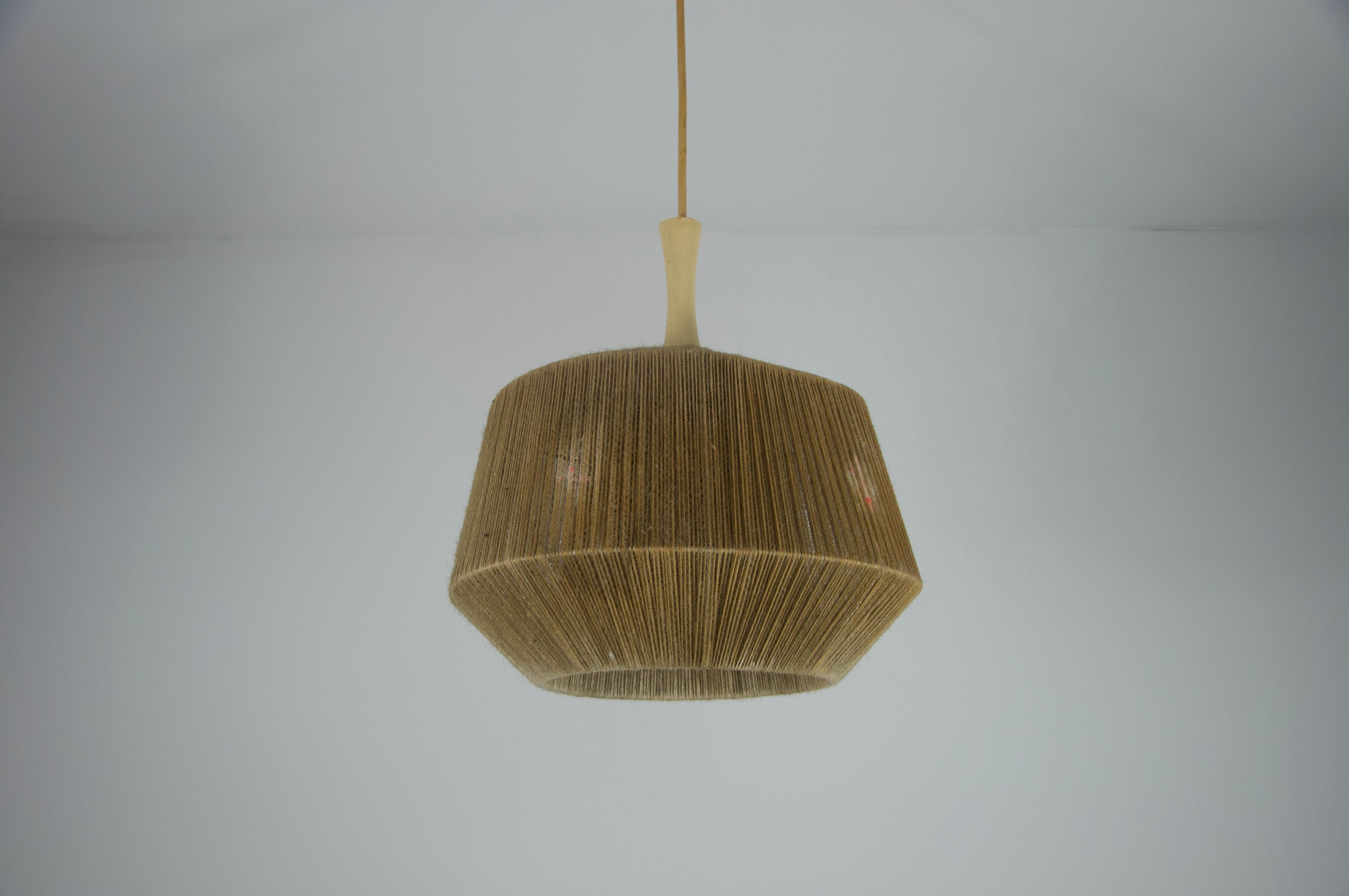 Midcentury Rattan Pendant Lamp, Germany, 1960s in vendita 1