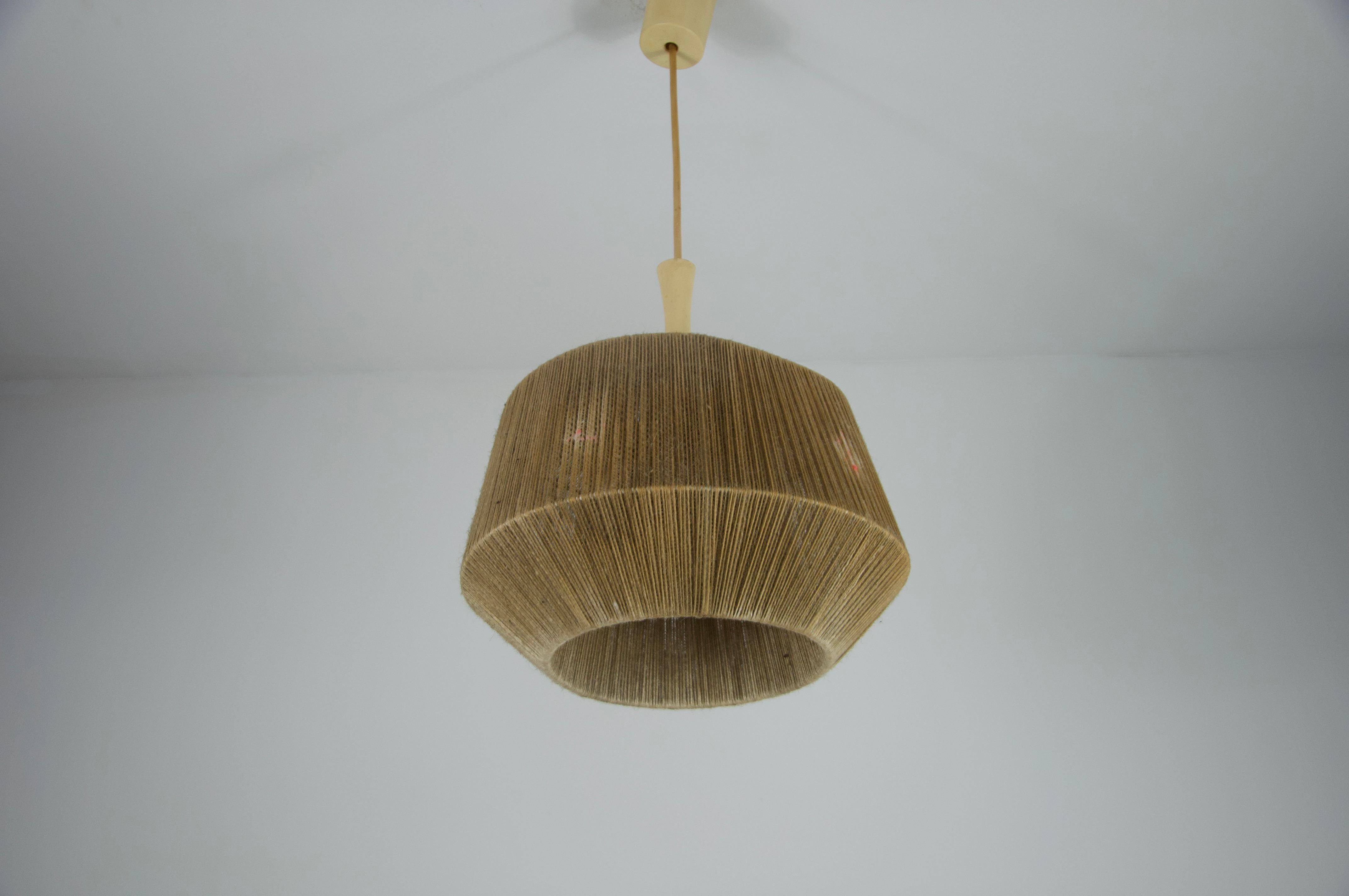 Midcentury Rattan Pendant Lamp, Germany, 1960s in vendita 2