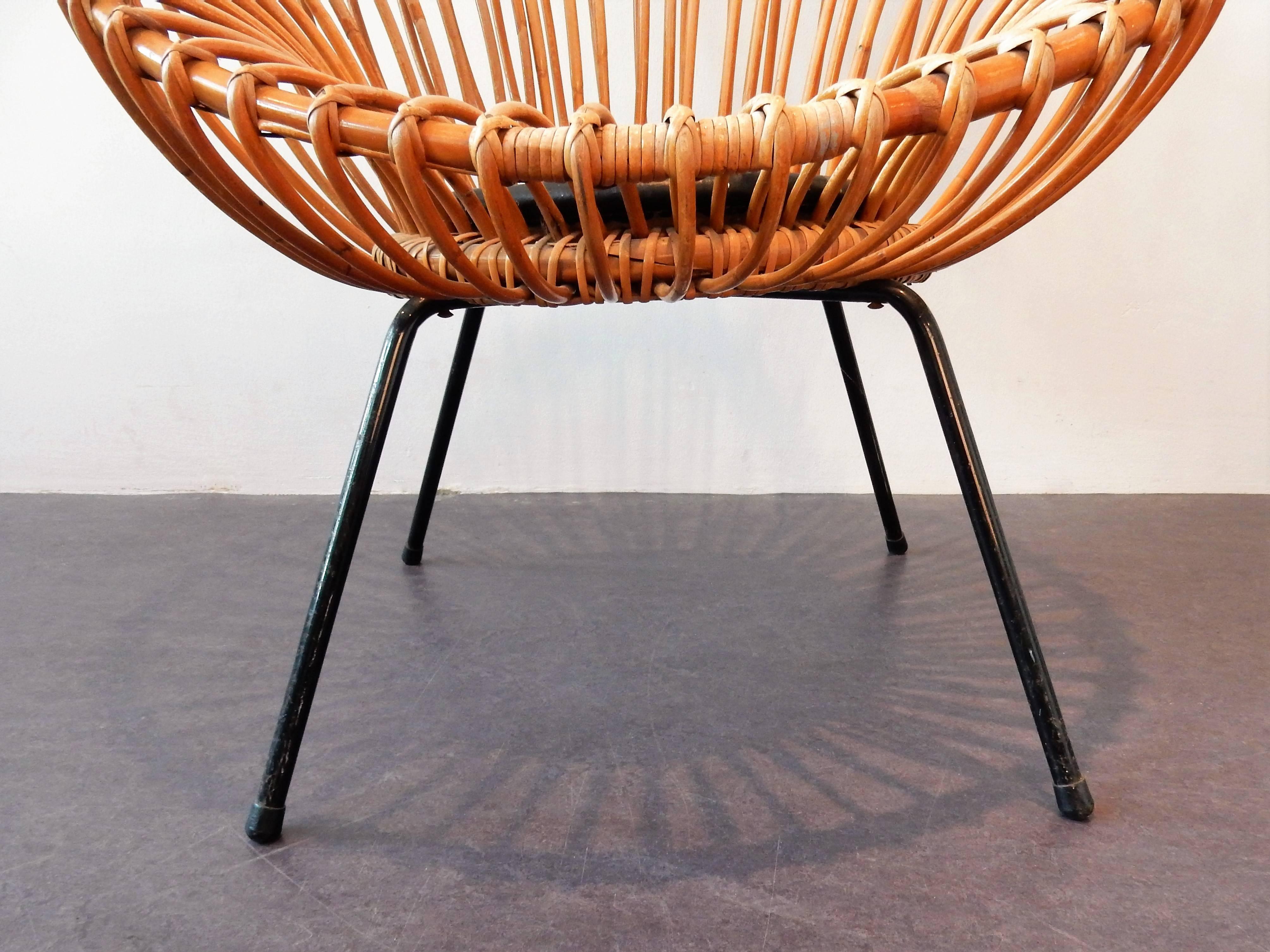 franco albini rattan chair