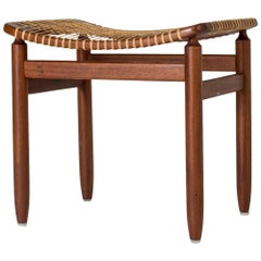 Midcentury Rattan Stool from Bodafors